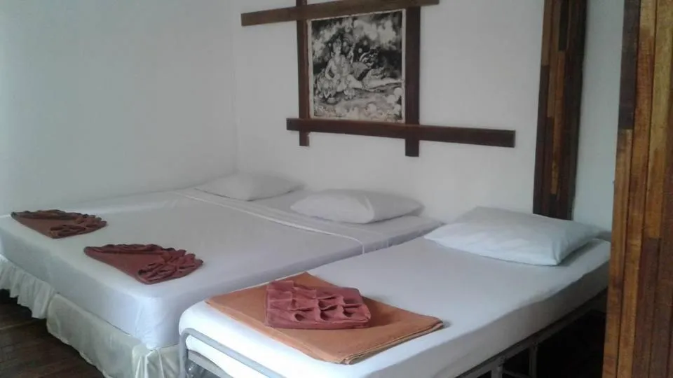 Bed in Tropical Garden Bungalow