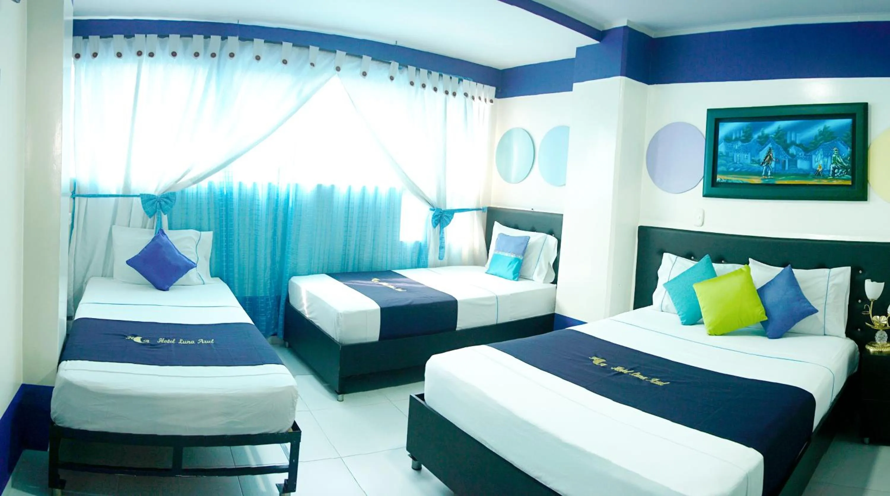 Bed in Hotel Luna Azul