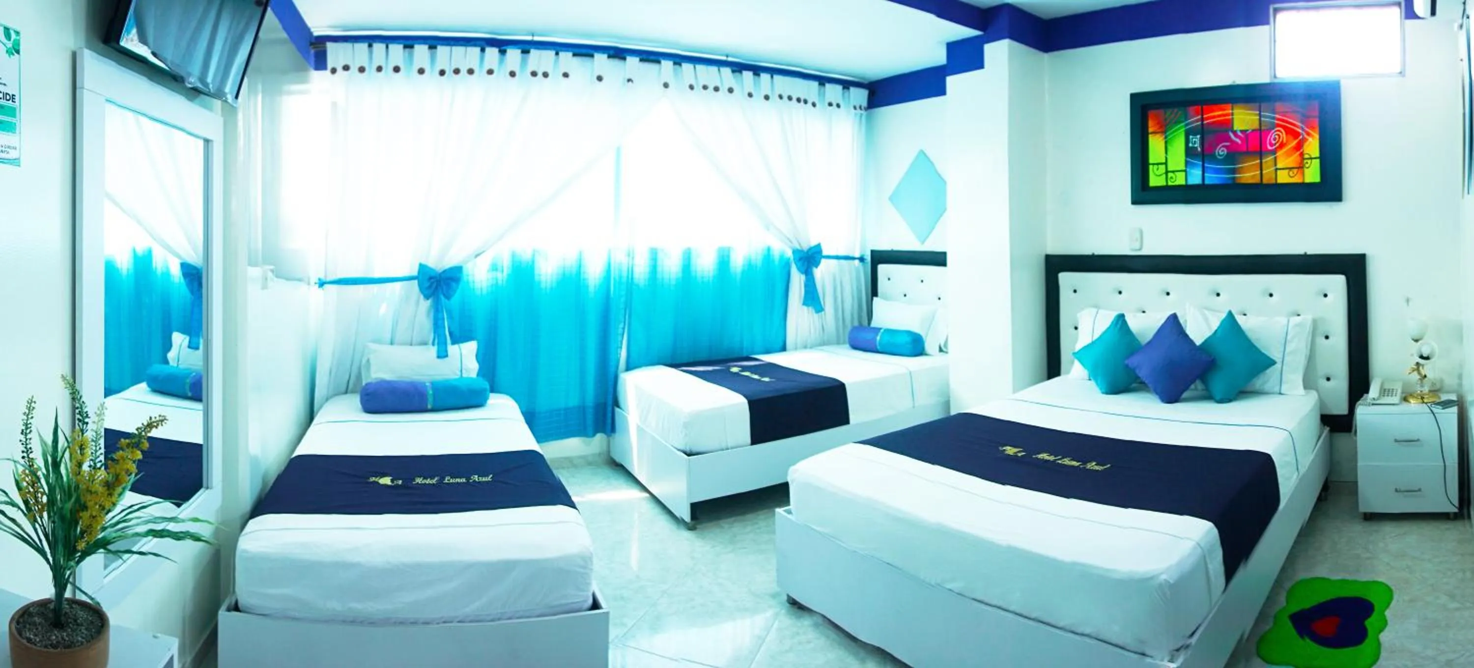Bed in Hotel Luna Azul