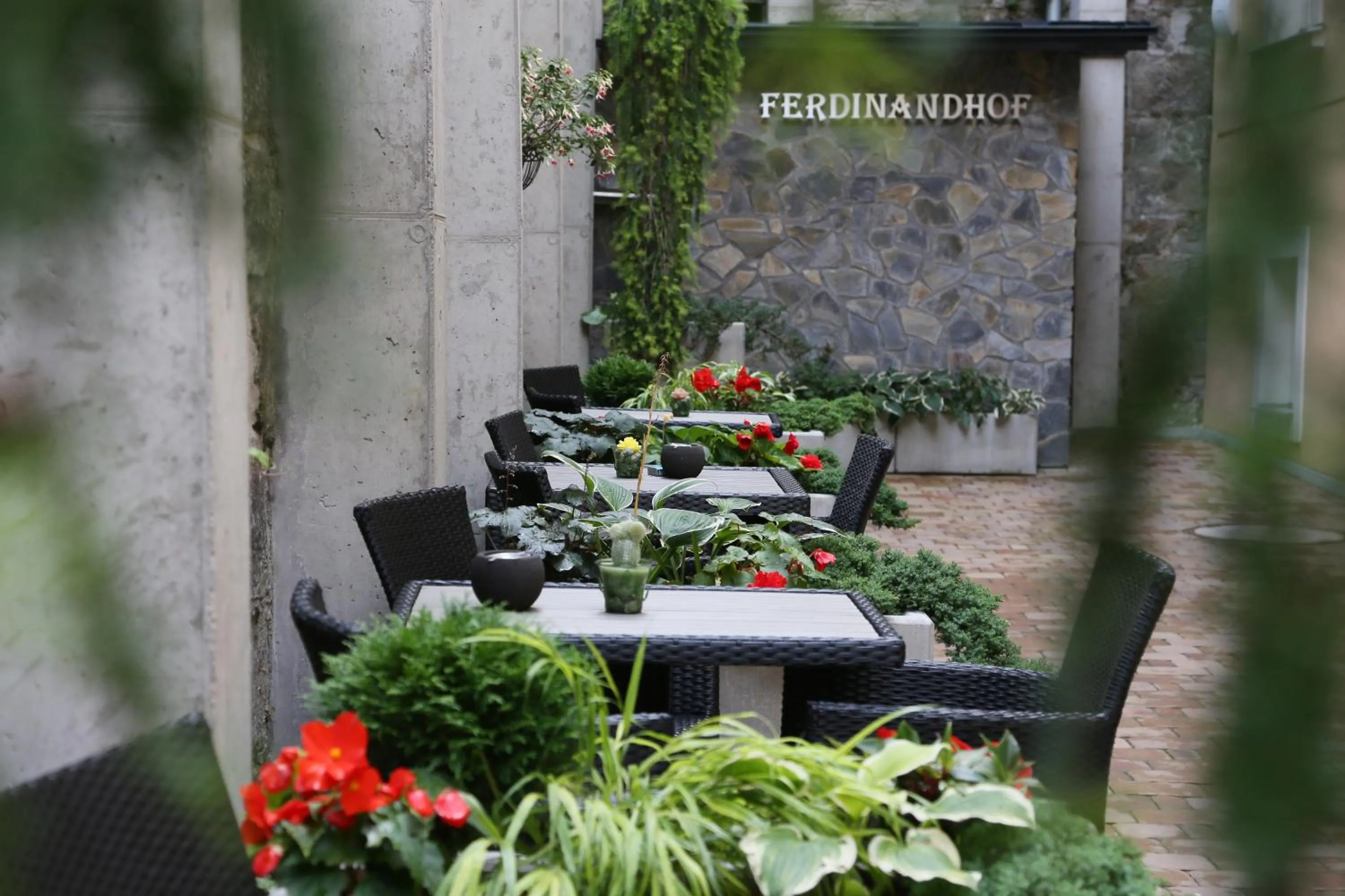 Patio in Ferdinandhof Apart-Hotel