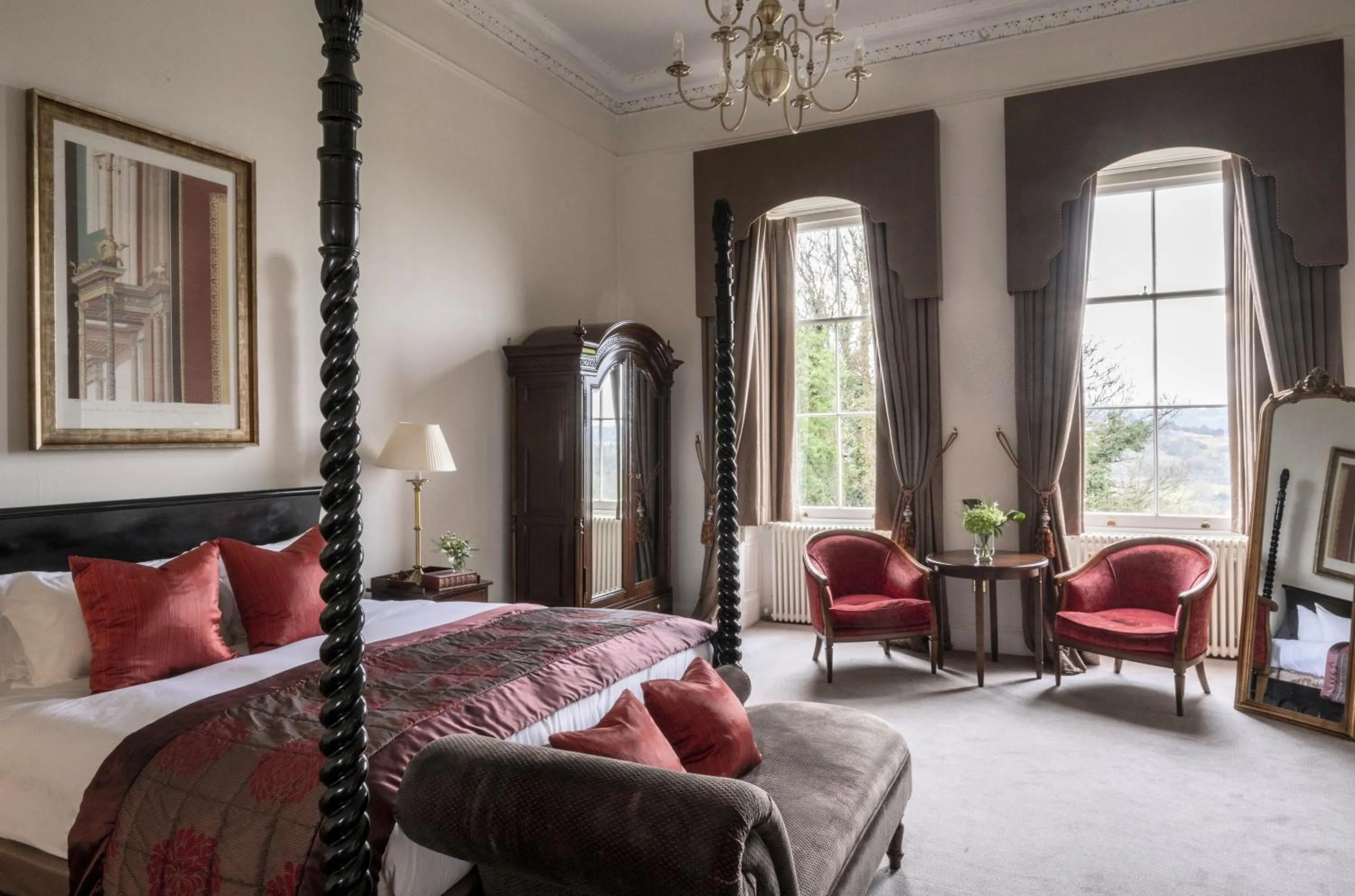 Bedroom, Bed in Bailbrook House Hotel, Bath
