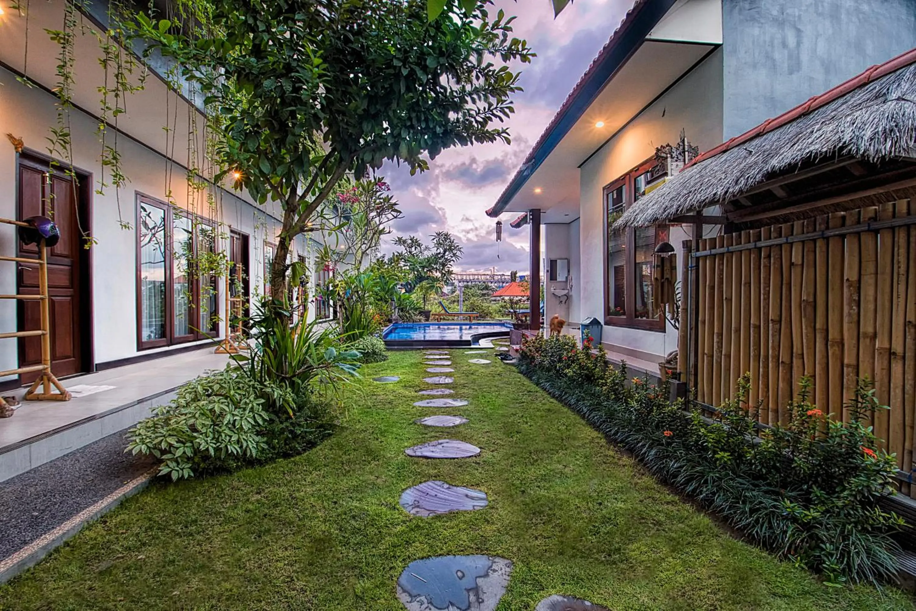 Garden view in Bali Full Moon Guest House