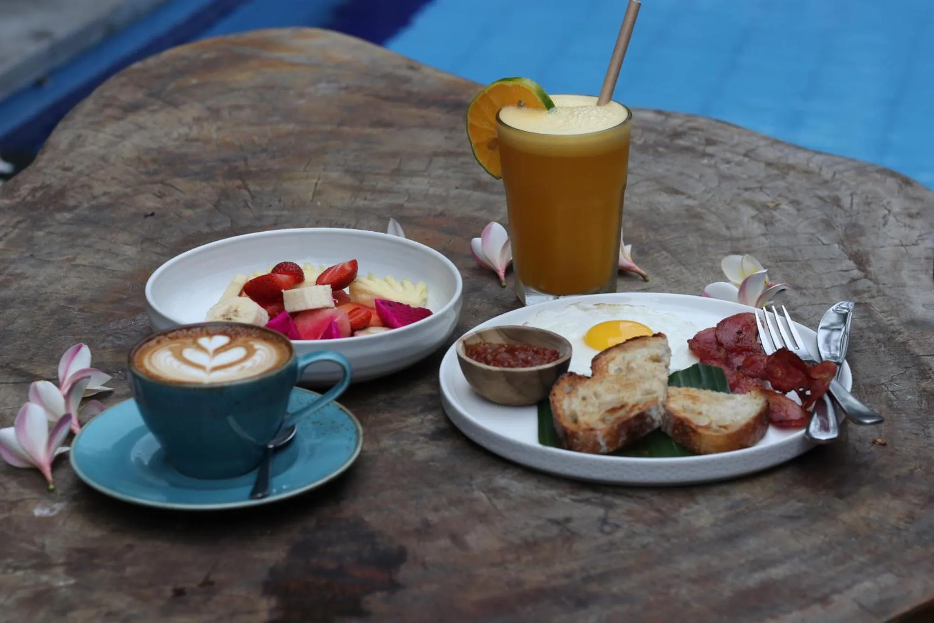 Continental breakfast in Bali Full Moon Guest House