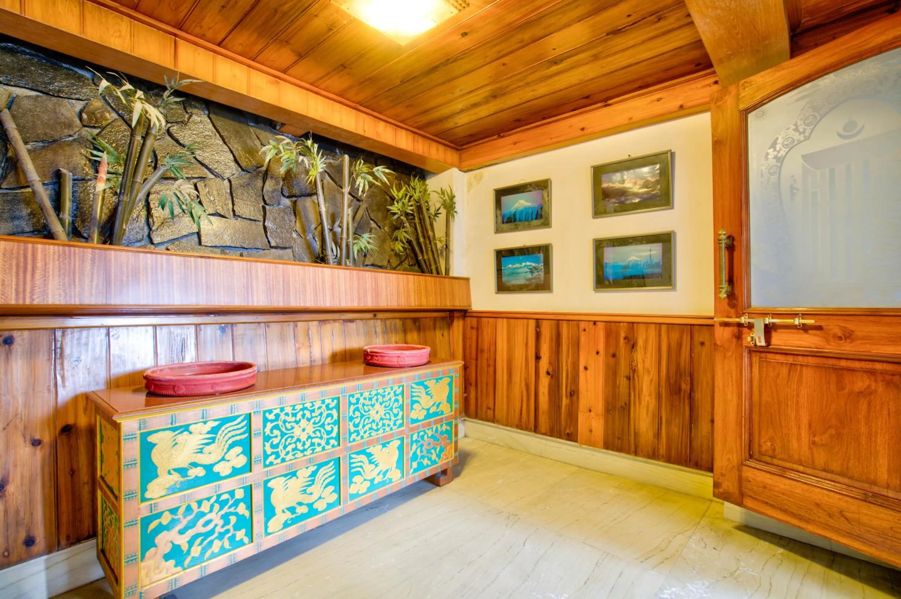 Decorative detail in Summit Ttakshang Residency Hotel & Spa Mg Marg