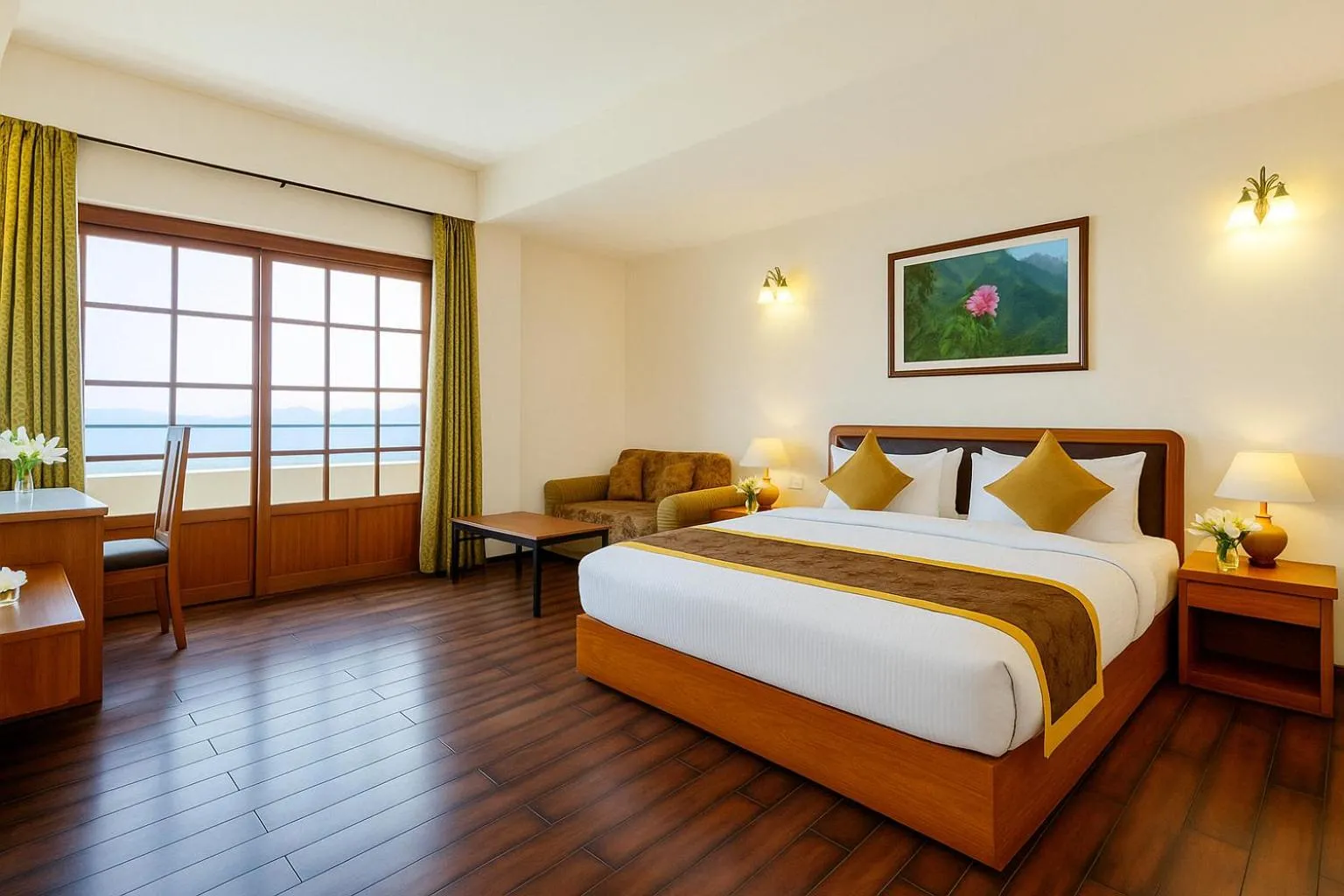 Bed in Summit Ttakshang Residency Hotel & Spa Mg Marg