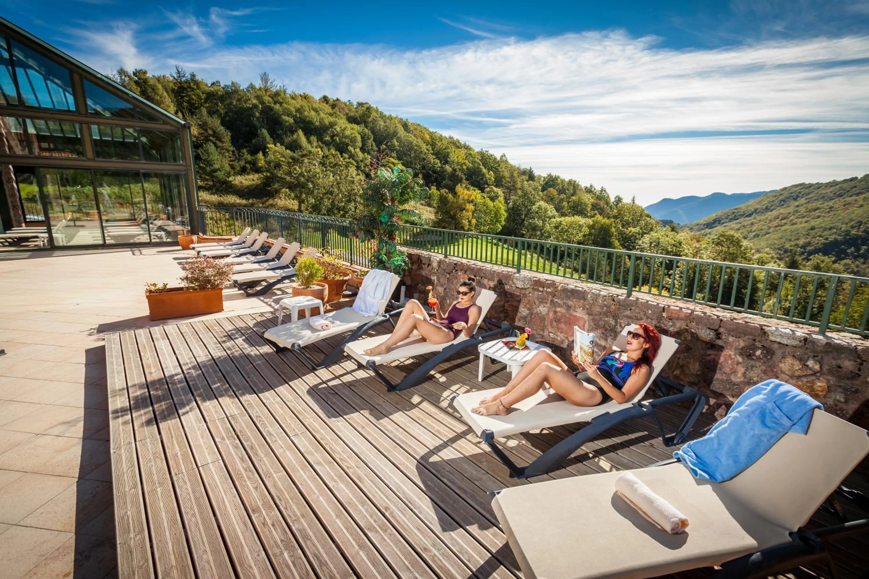 sunbed in Le Domaine de Falgos Golf & Spa