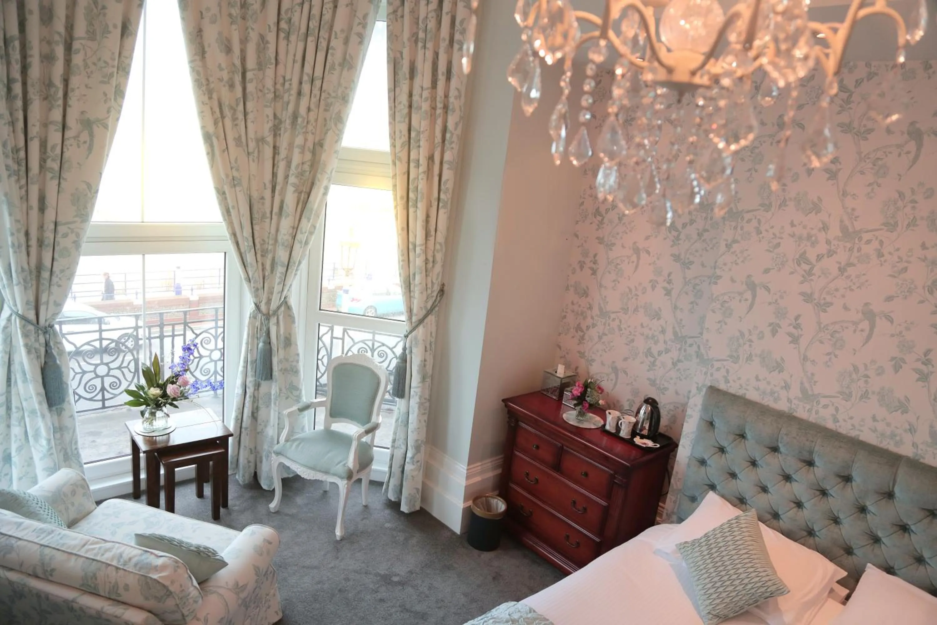 Decorative detail, Bed in East Beach Hotel