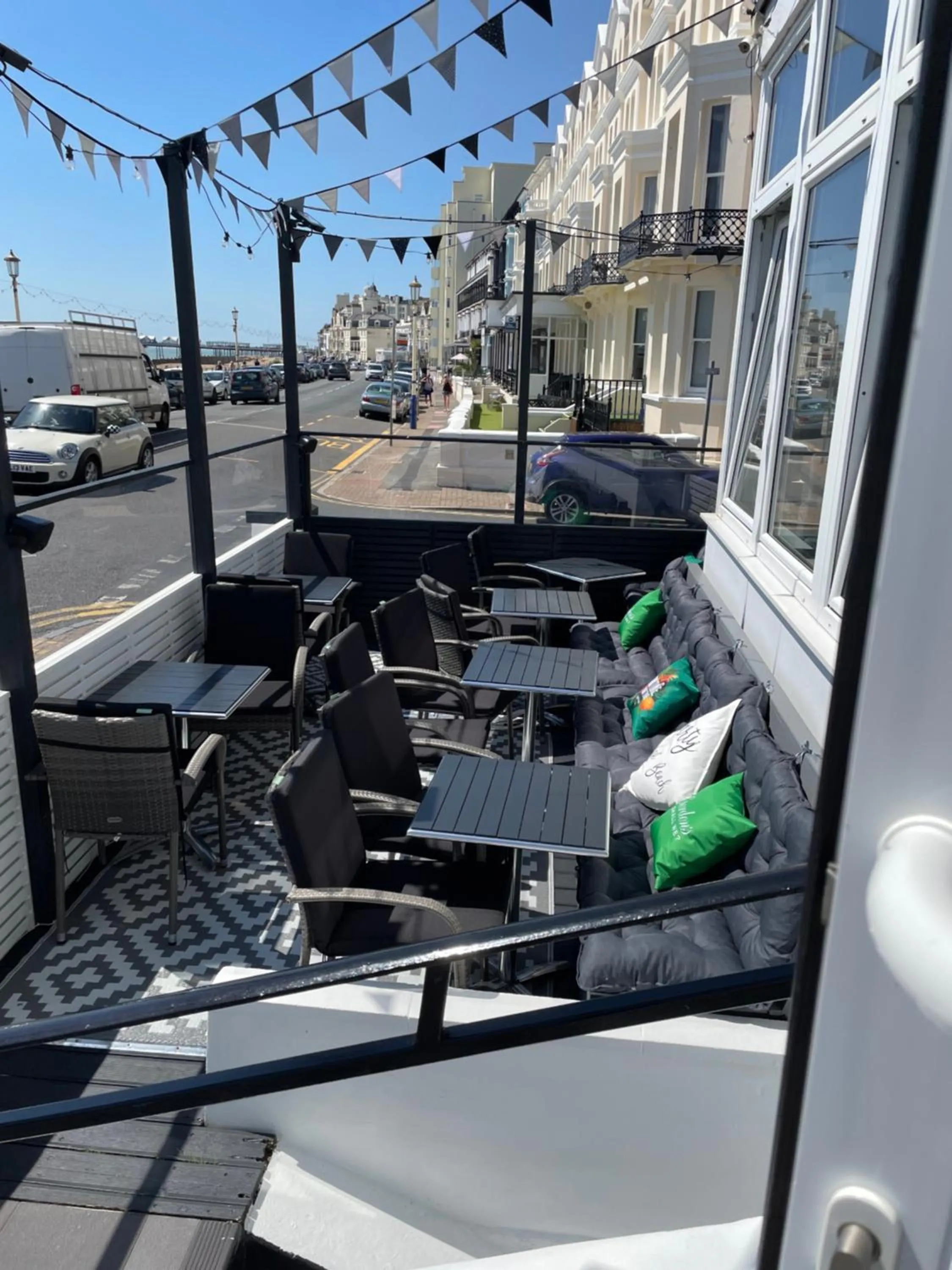Patio in East Beach Hotel