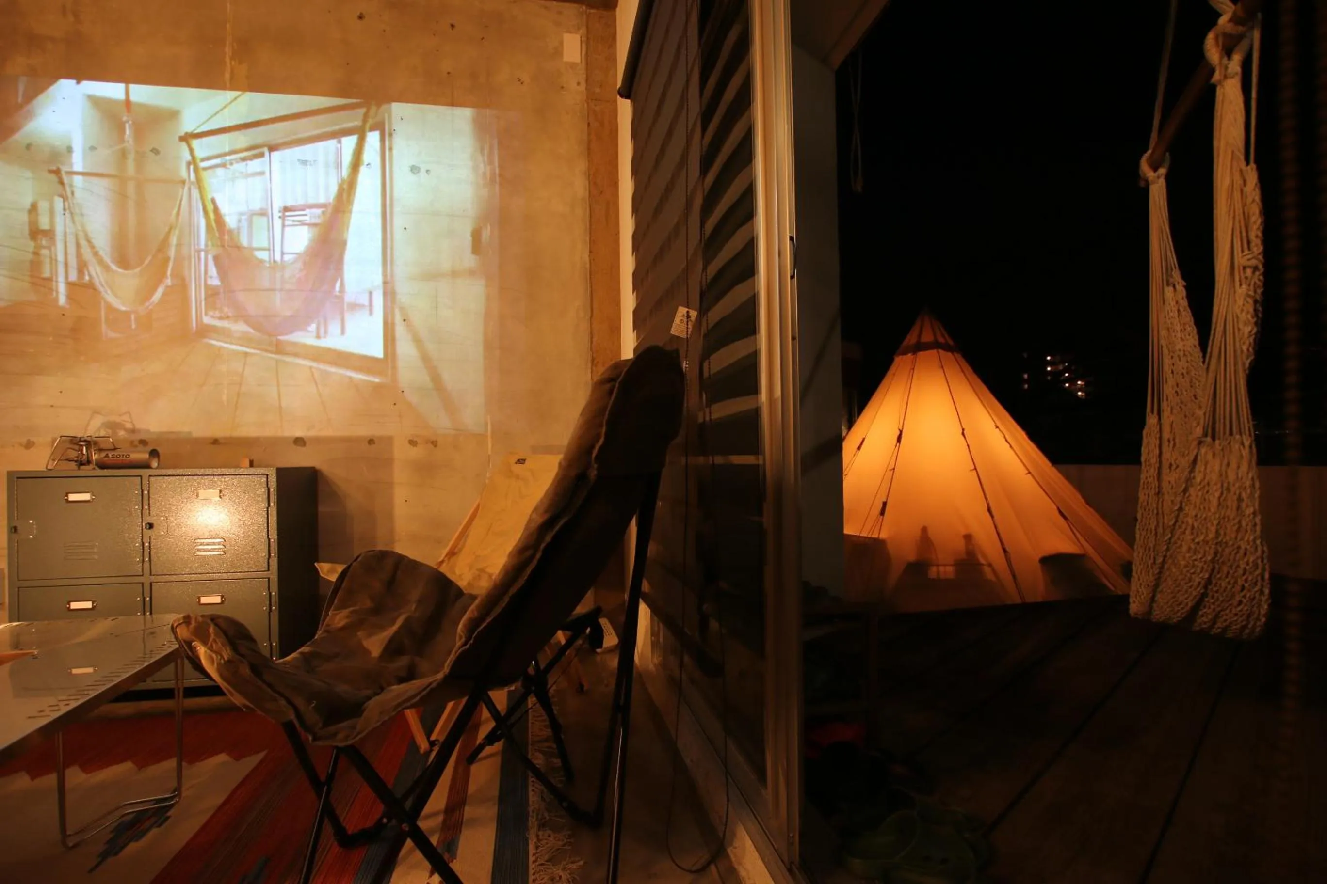 Night in 365BASE outdoor hostel