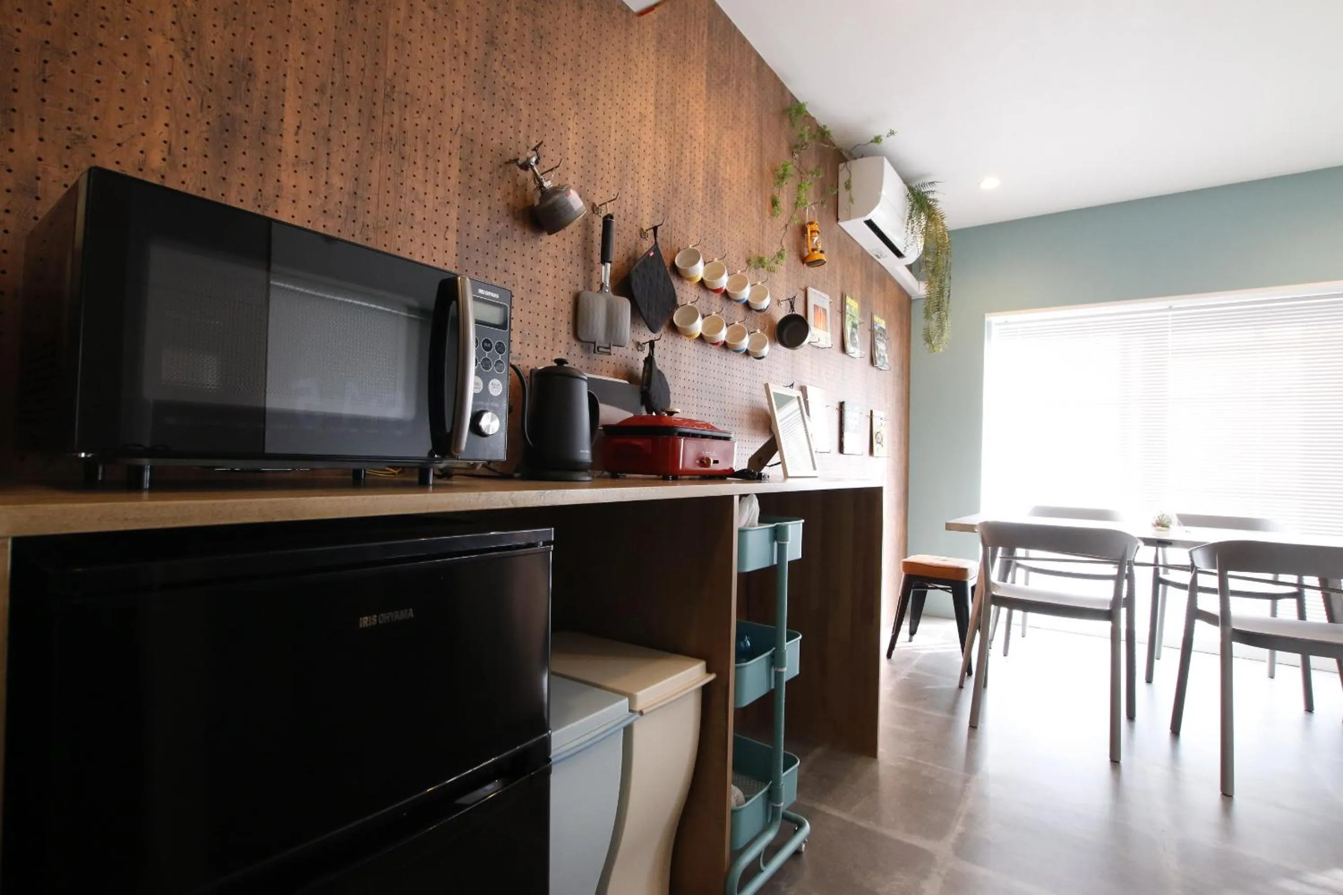 Dining area in 365BASE outdoor hostel