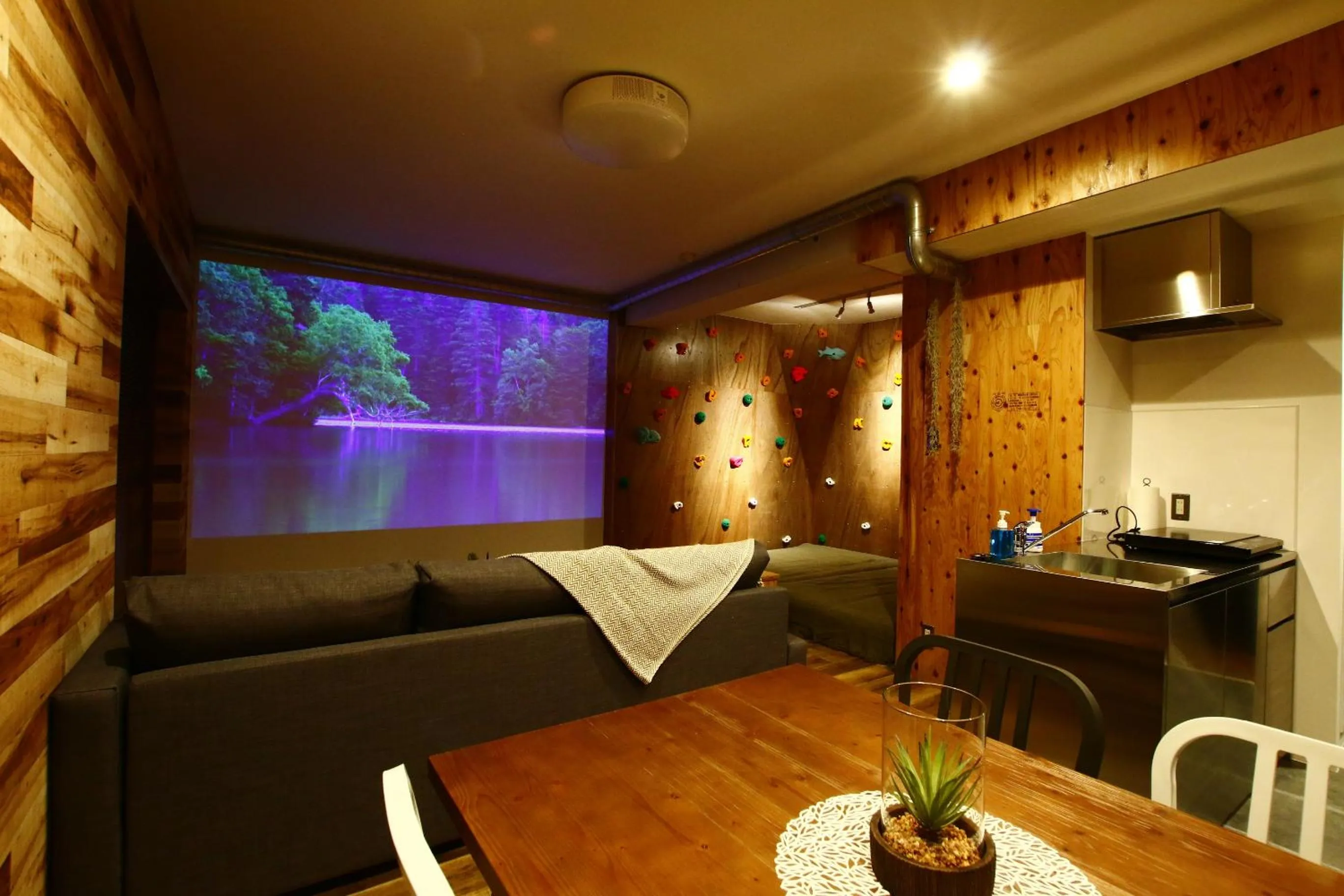 TV and multimedia in 365BASE outdoor hostel