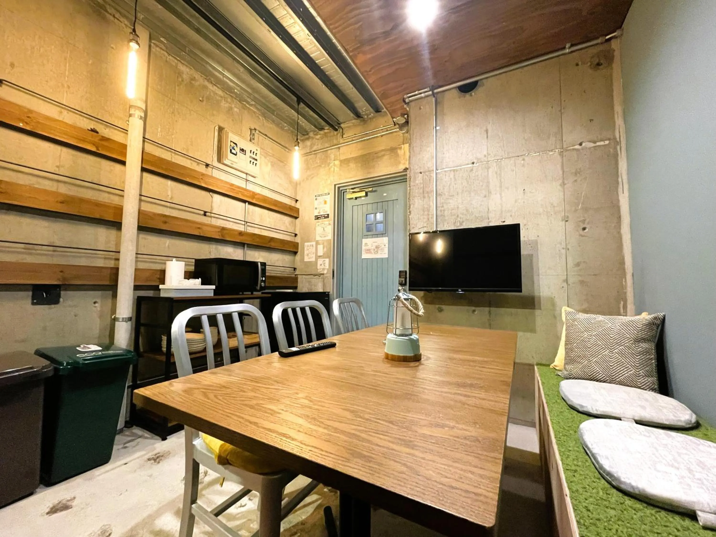 Dining area in 365BASE outdoor hostel