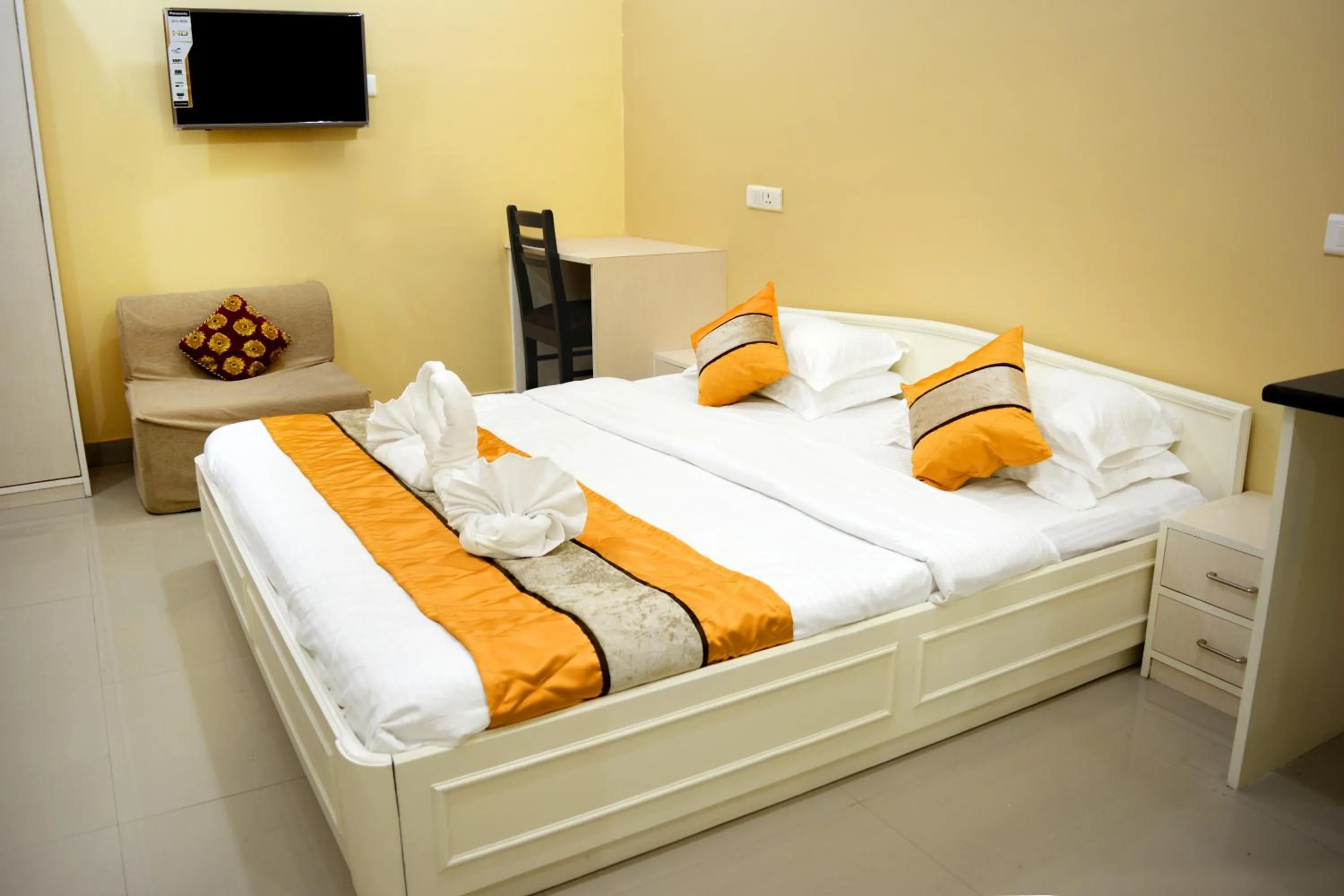 Bedroom, Bed in Kashyap Kunj