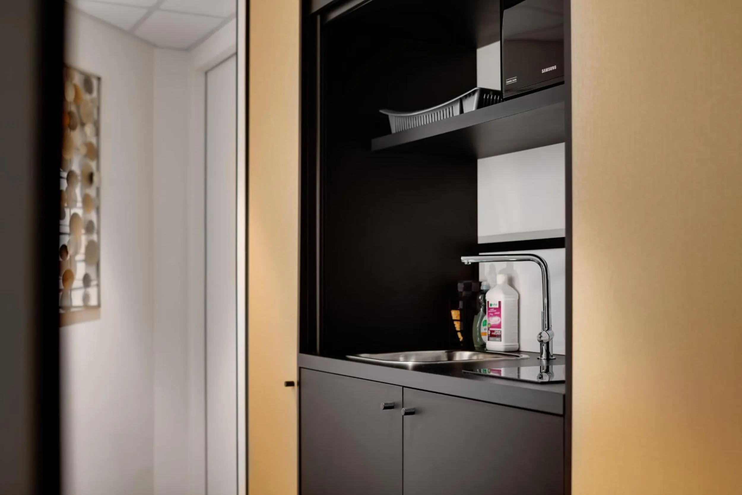 Kitchen or kitchenette in Hôtel & Résidence Octel