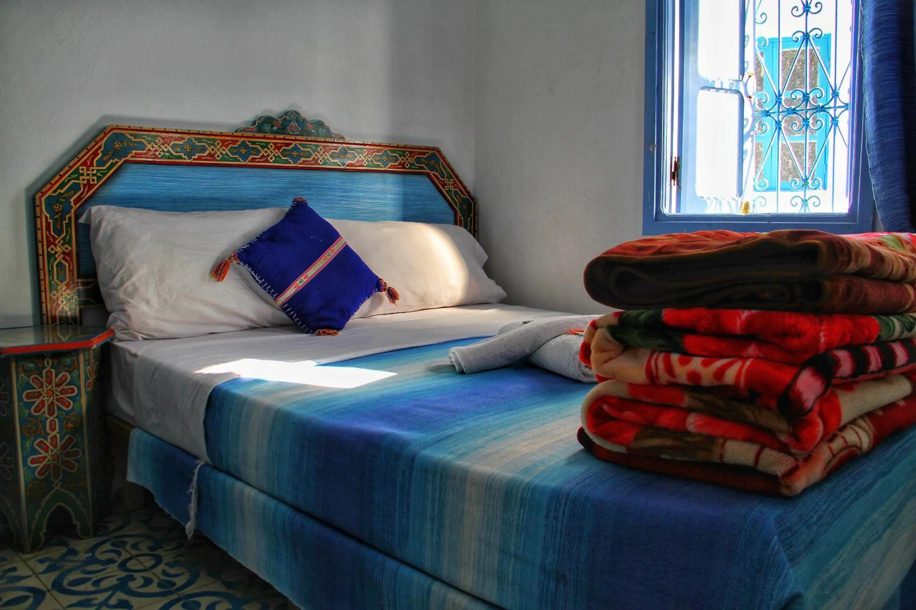 Bed in Hotel Ouarzazate