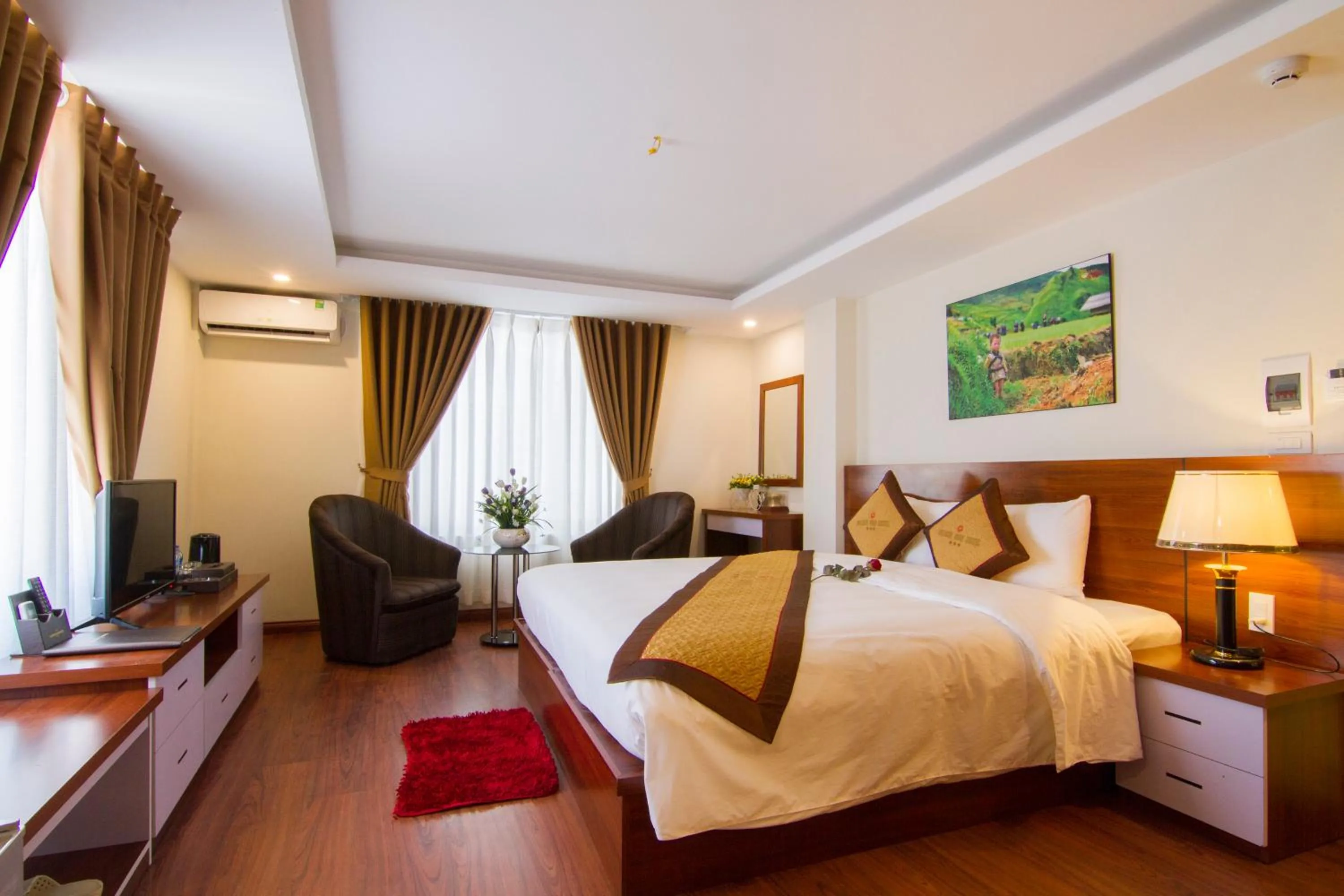 Photo of the whole room, Bed in Golden Villa Sapa Hotel