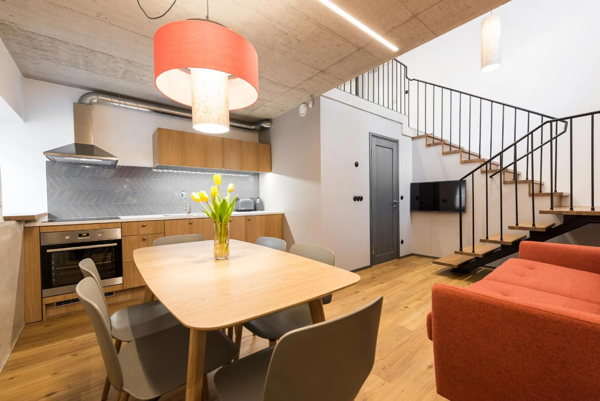 Kitchen or kitchenette in Tallinn Apartment Hotel - No Contact Check In