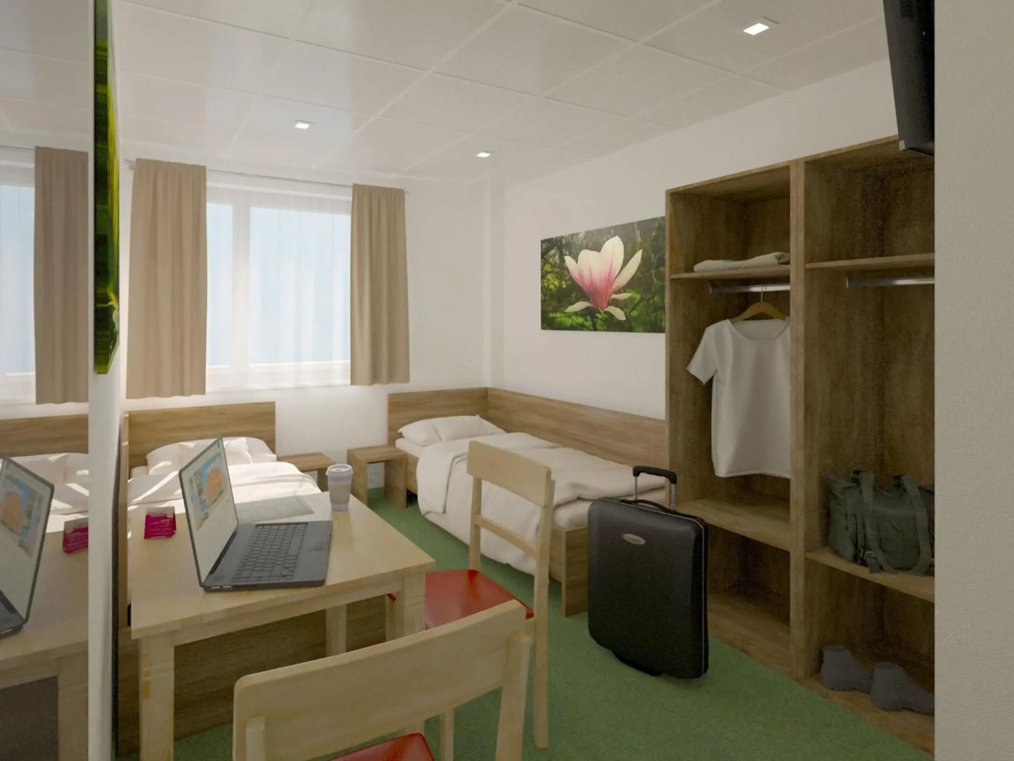 Photo of the whole room, Bed in WinBudget "bed&breakfast"