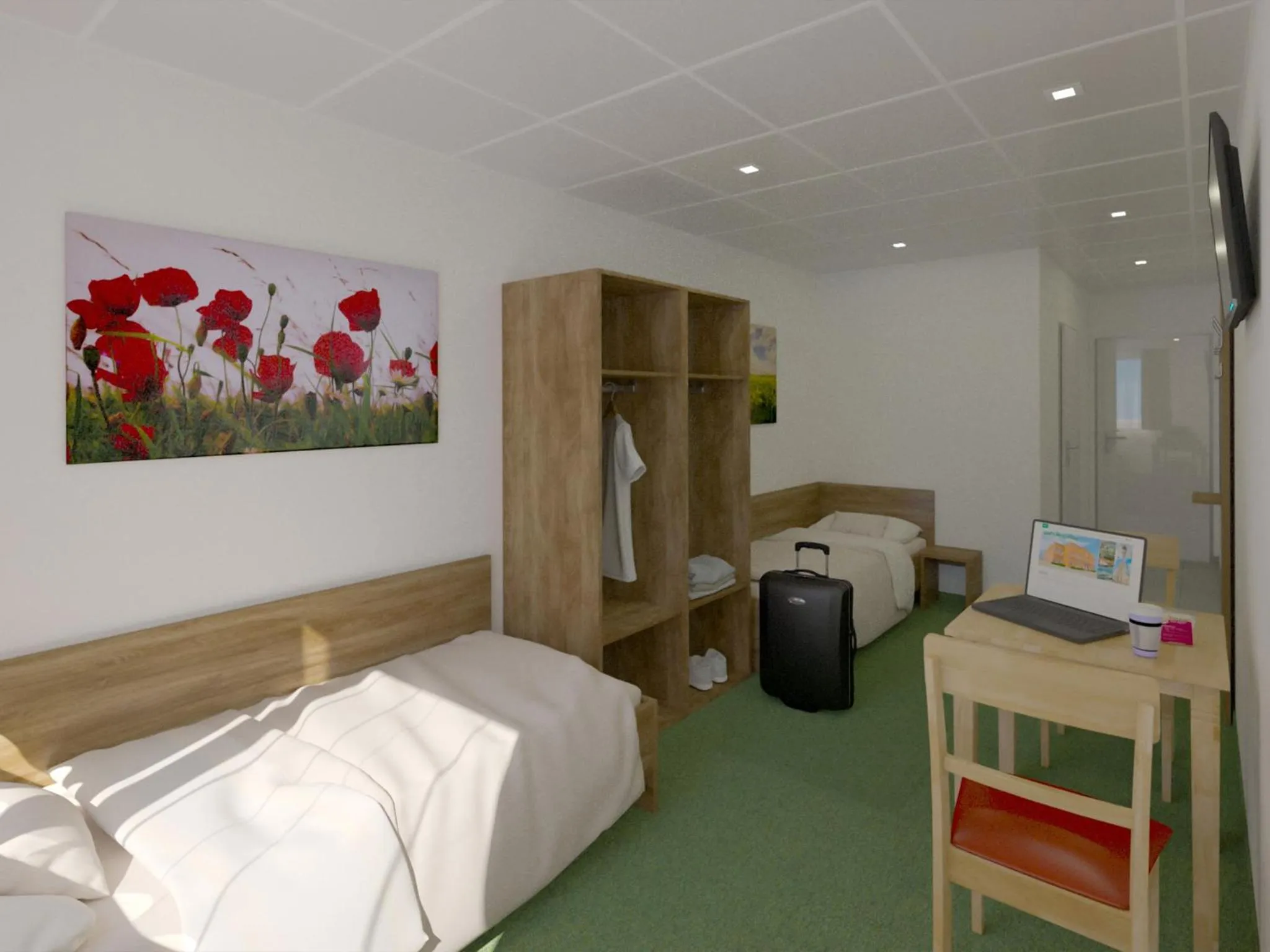 Photo of the whole room, Bed in WinBudget "bed&breakfast"