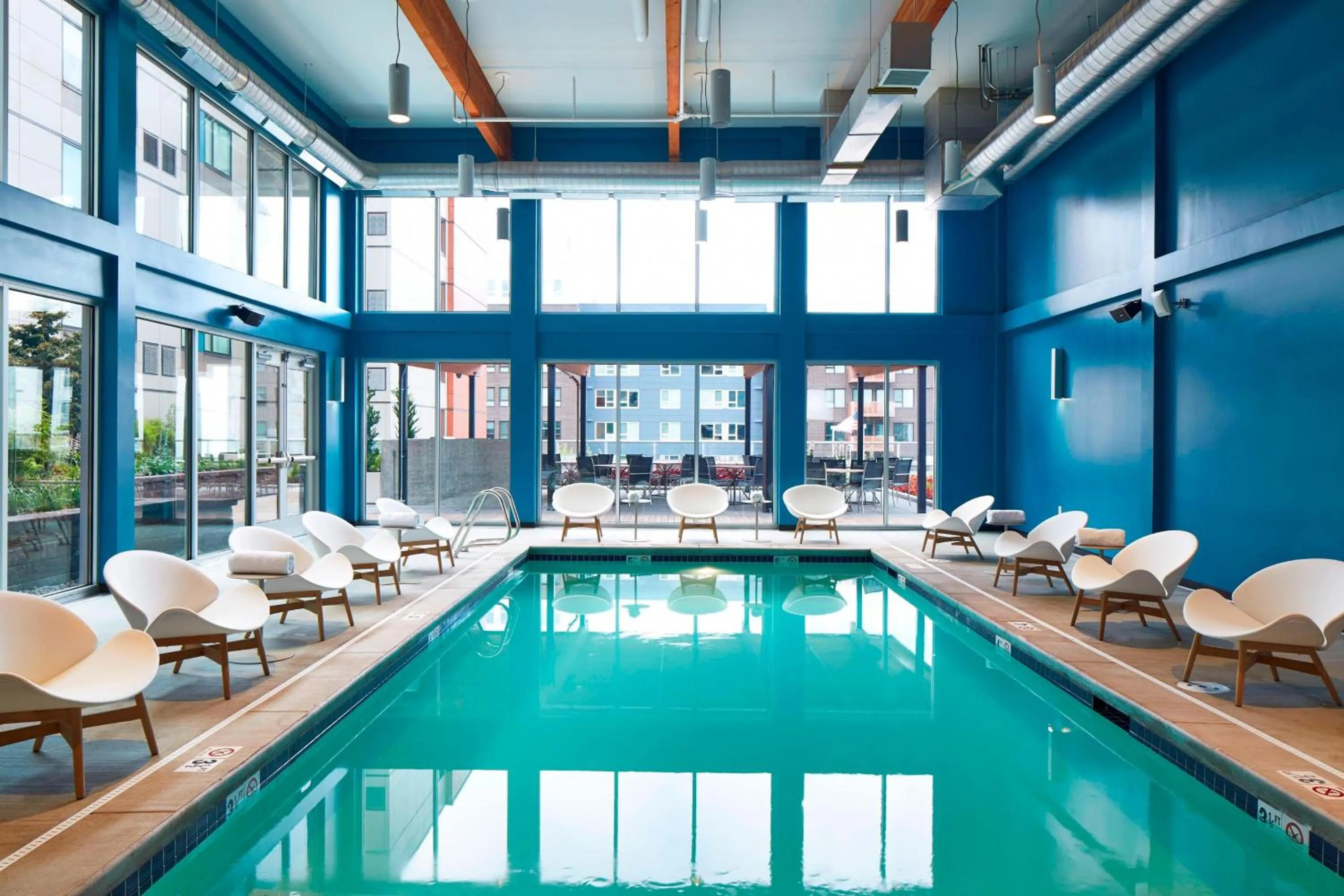 Swimming pool in Aloft Seattle Redmond