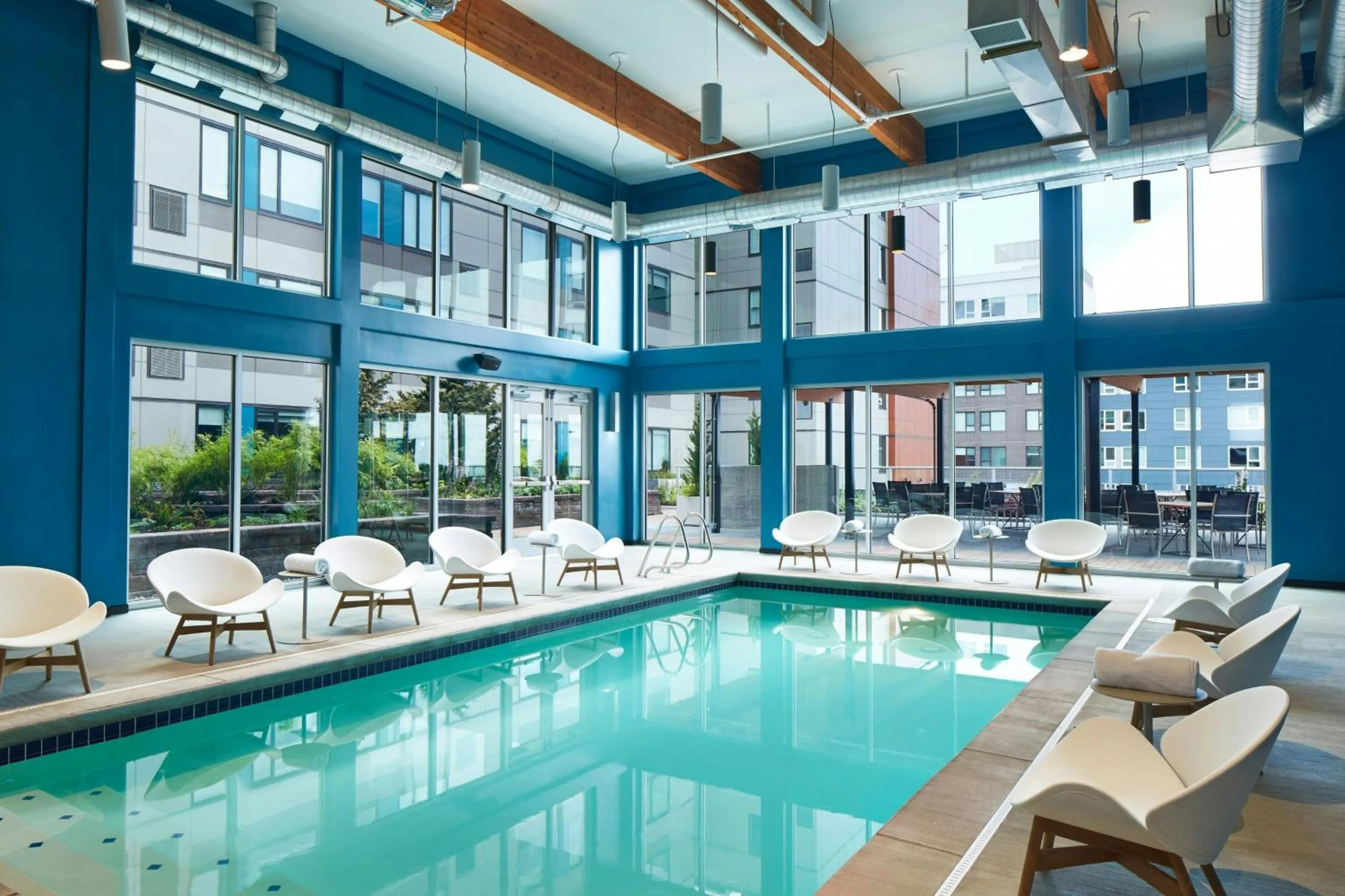 Swimming pool in Aloft Seattle Redmond