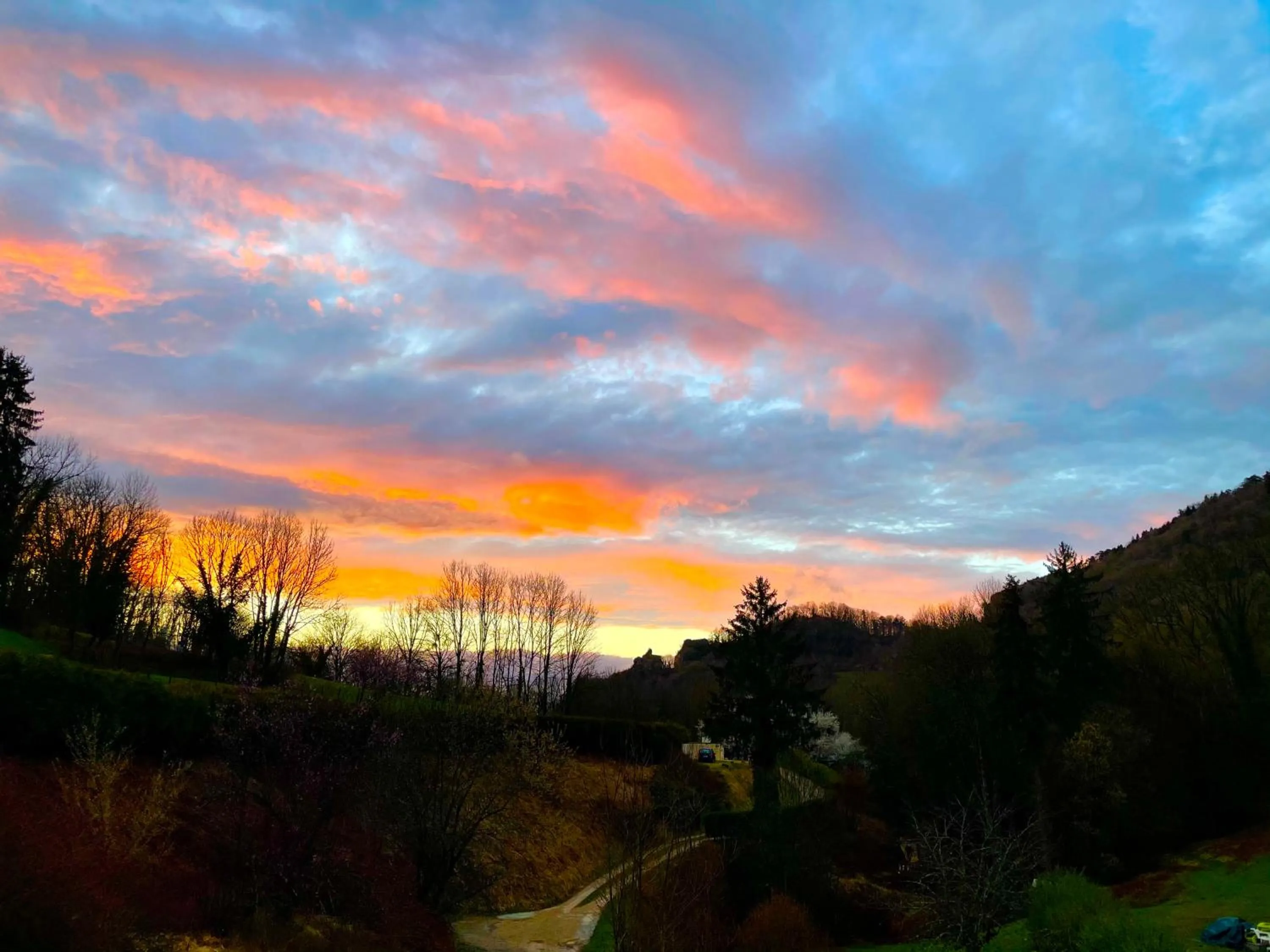 Sunset in Domaine Du Moulin Vallée Heureuse