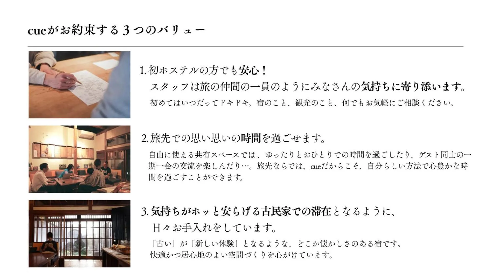 Text overlay in Taketa Ekimae Hostel cue