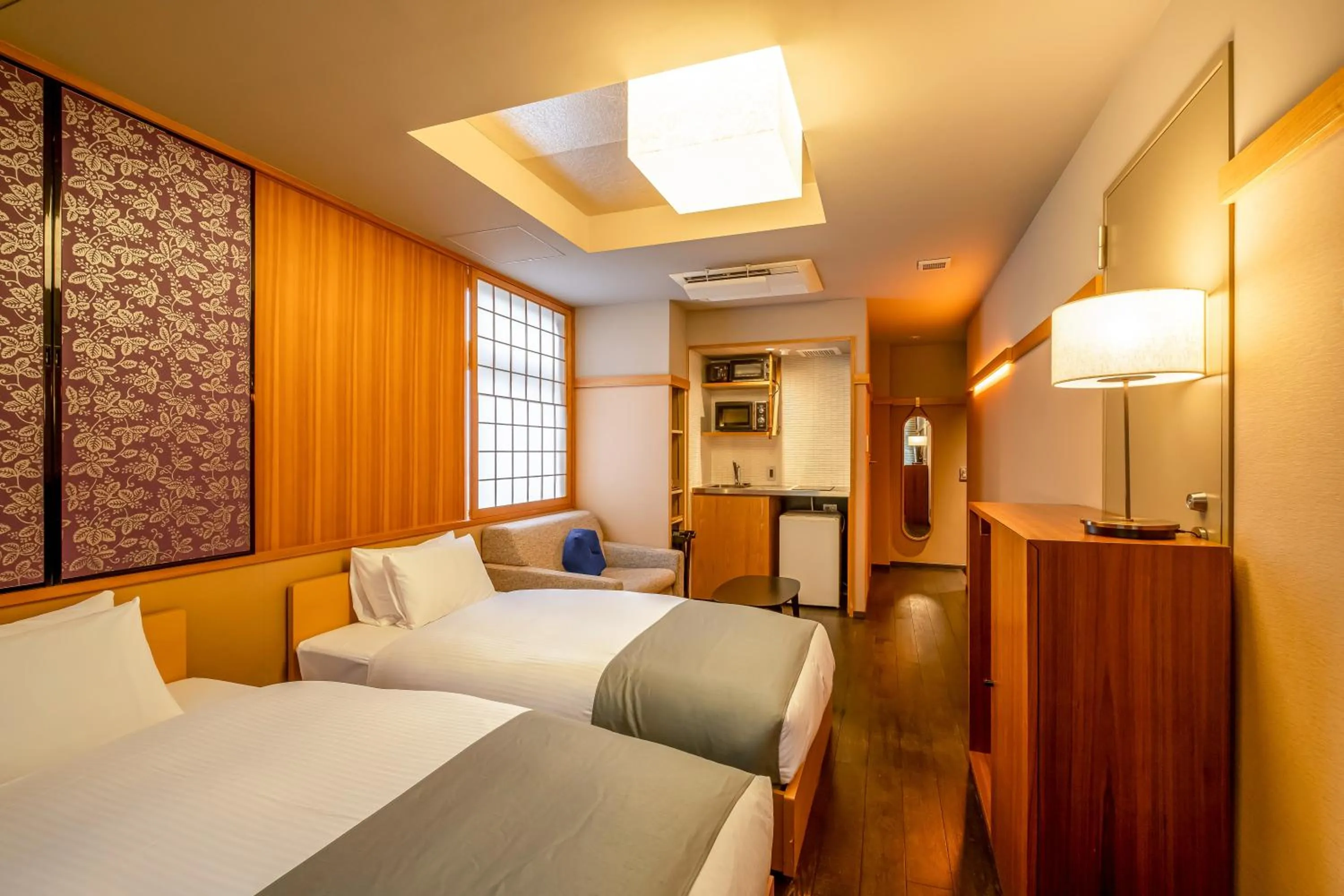 Bed in GOZAN HOTEL & SERVICED APARTMENT Higashiyama Sanjo