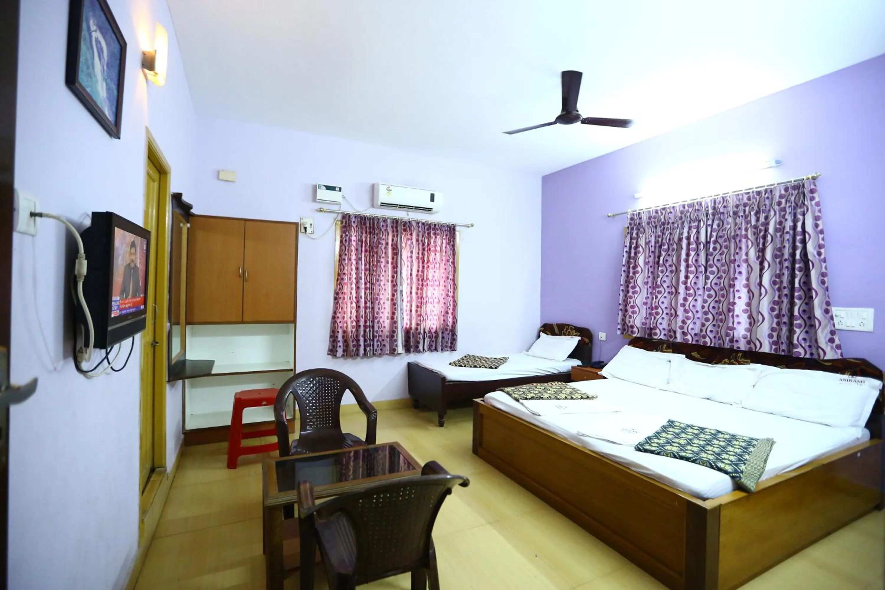 Bedroom, Bed in Abirami Residency