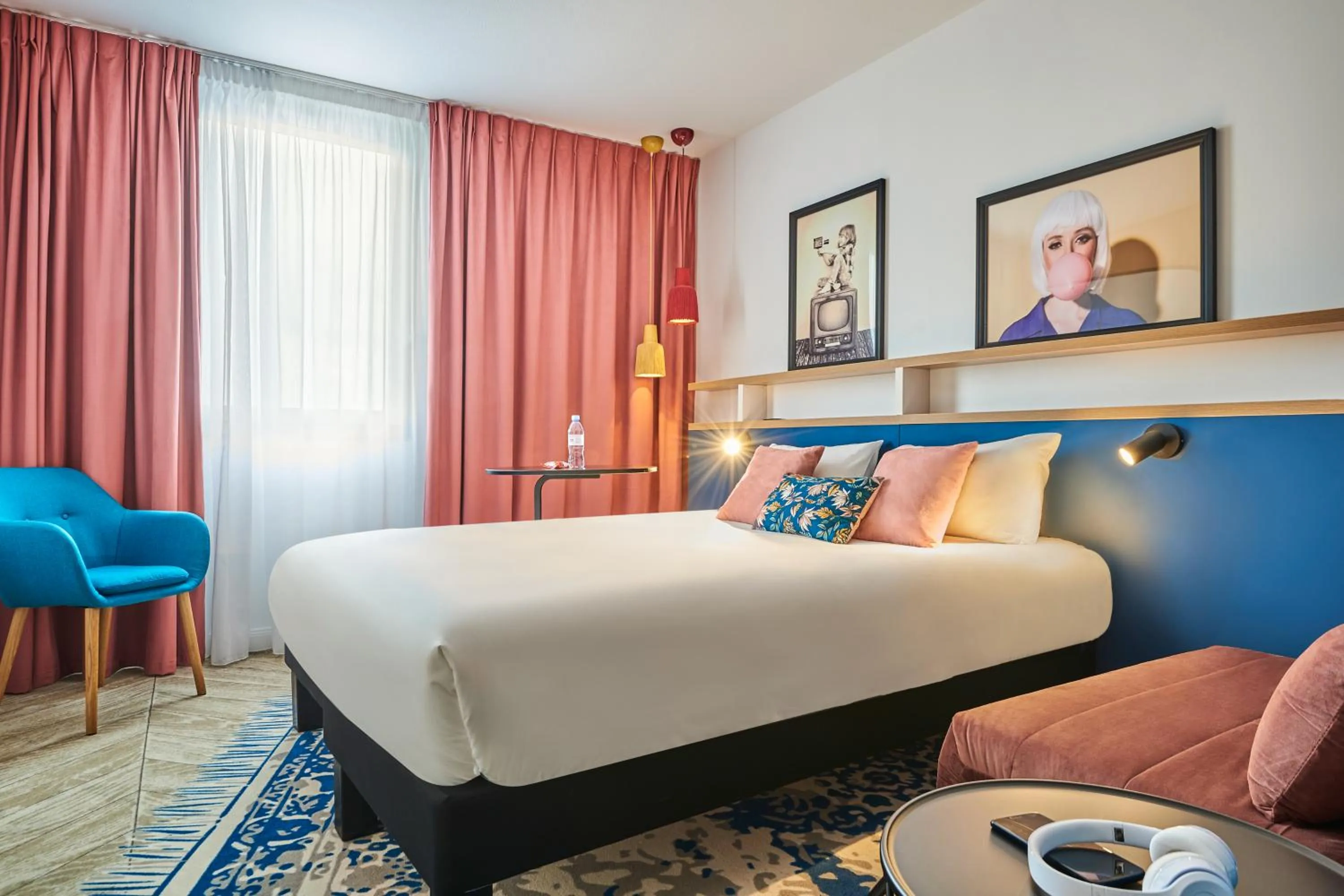 Bedroom, Bed in Ibis Styles Paris Gennevilliers