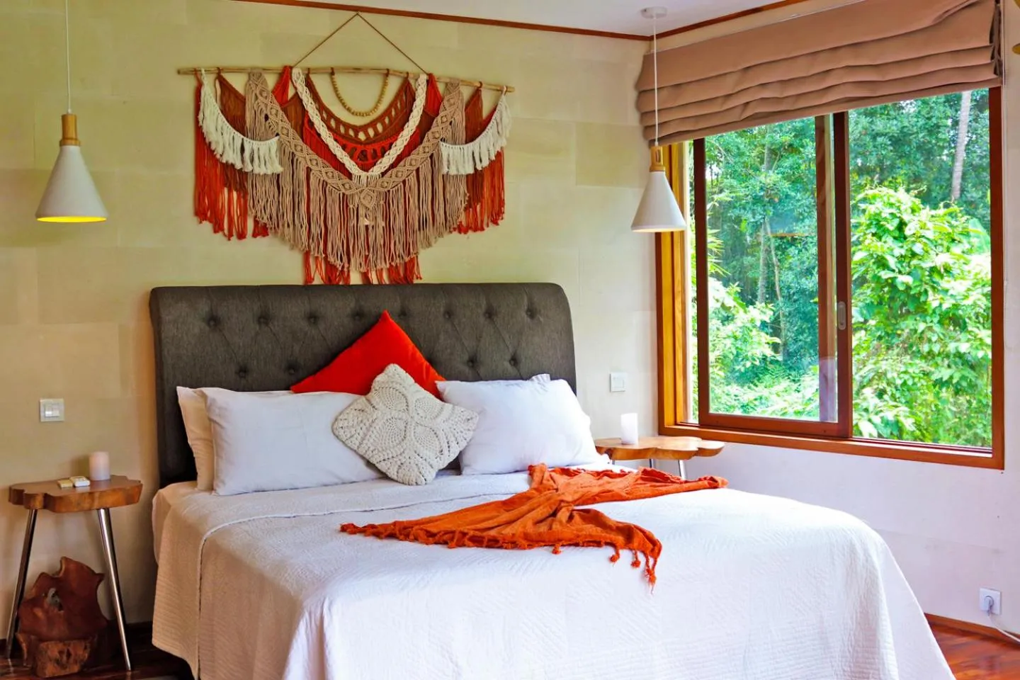 Bed in Villa Merdu Ubud