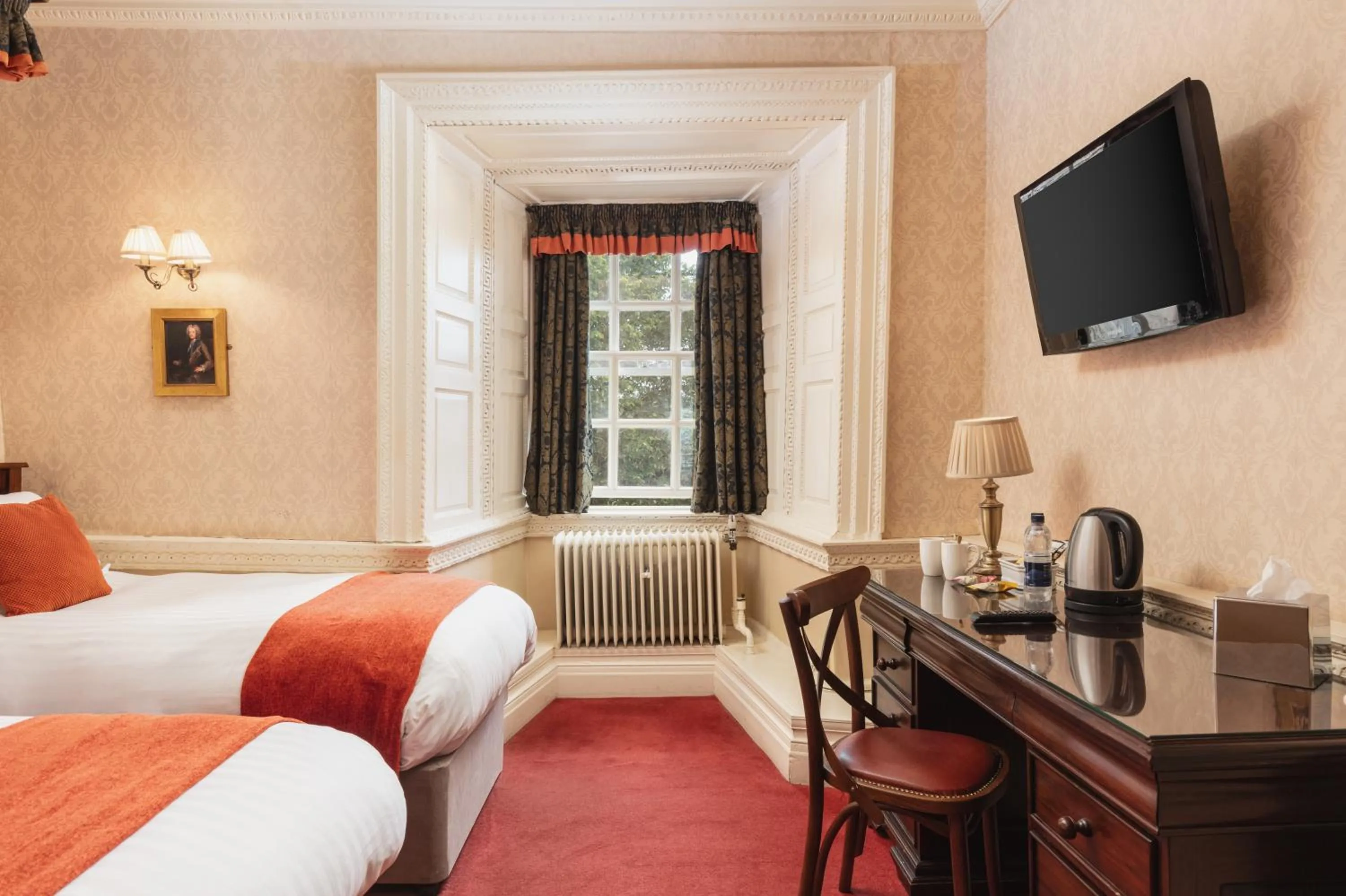 Bed in Lumley Castle Hotel