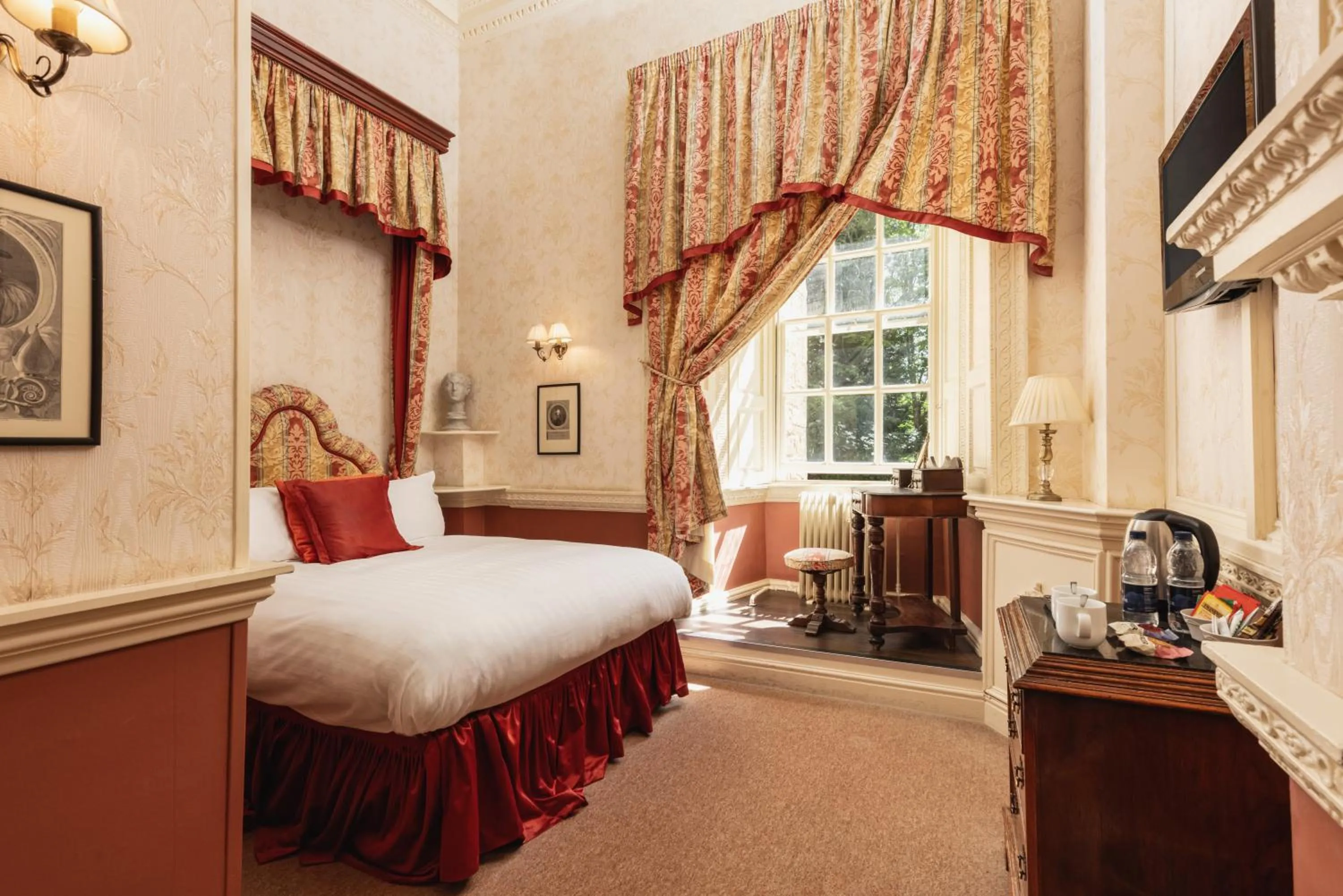 Bed in Lumley Castle Hotel