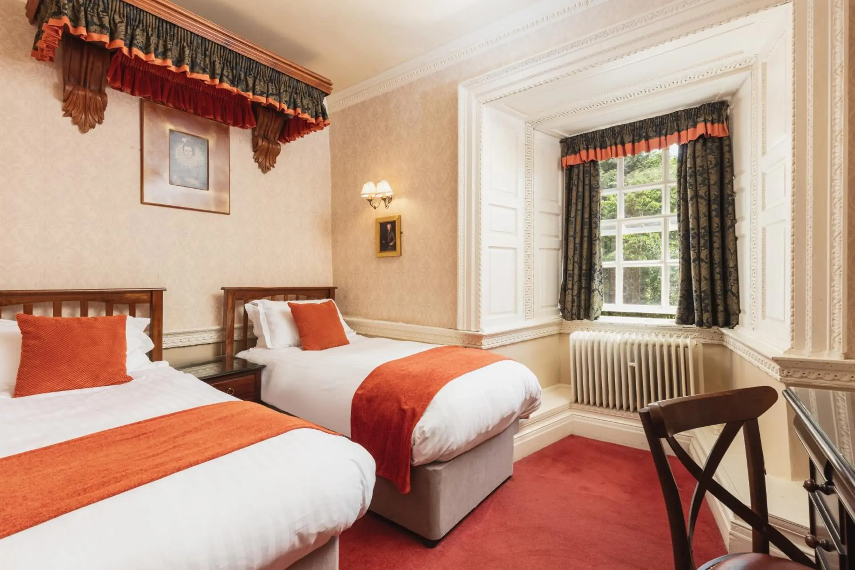 Castle Twin Room in Lumley Castle Hotel Castle Twin Room in Lumley Castle Hotel