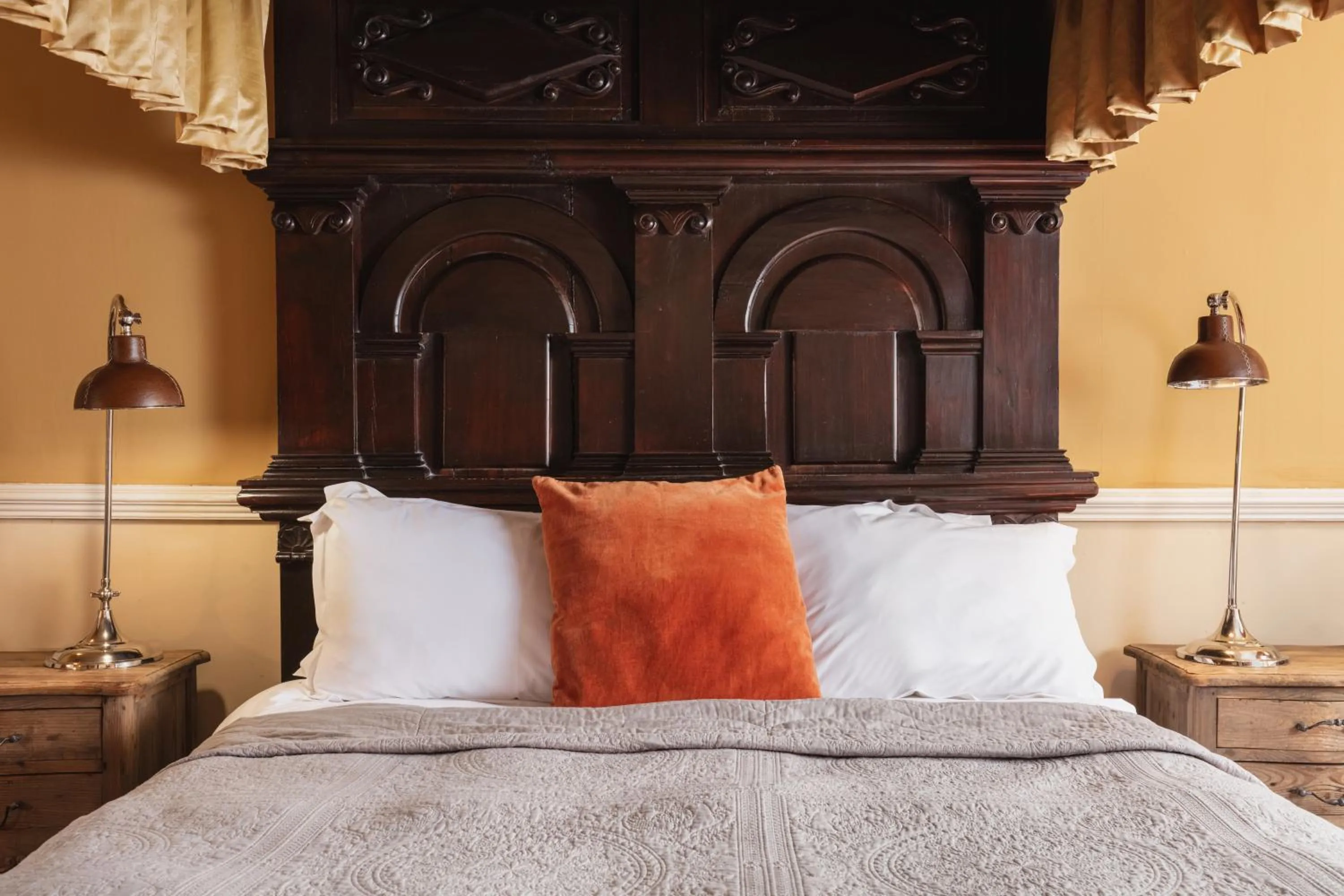 Bed in Lumley Castle Hotel