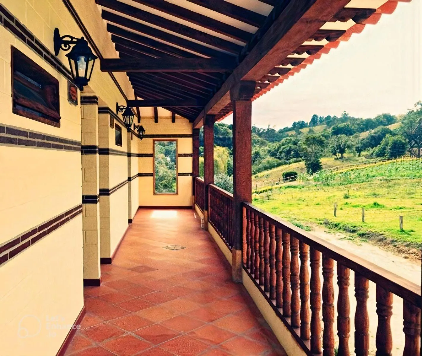 Balcony/Terrace in Hotel Campestre La Periquera