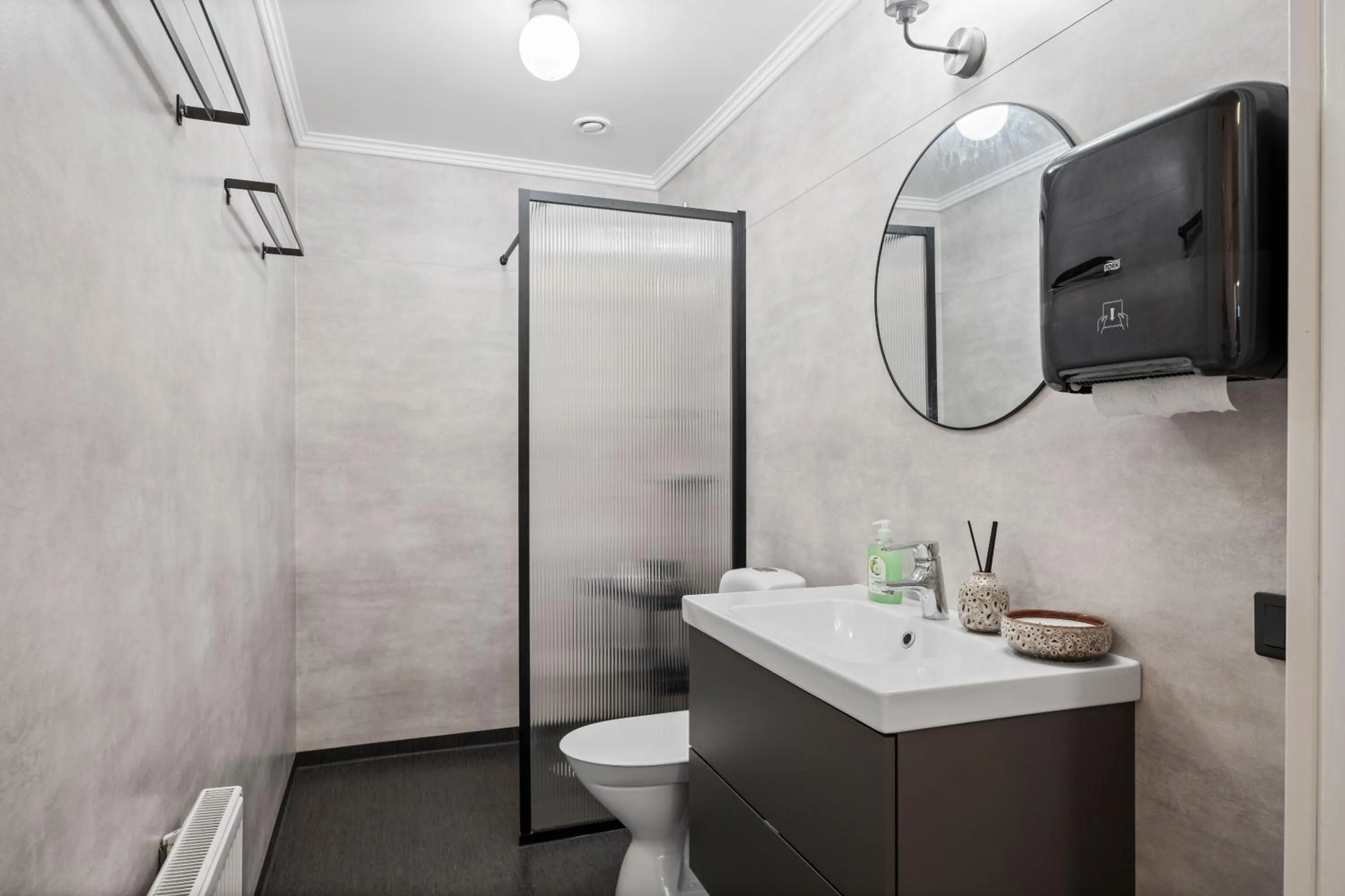 Shower in Uppsala Lägenhetshotell