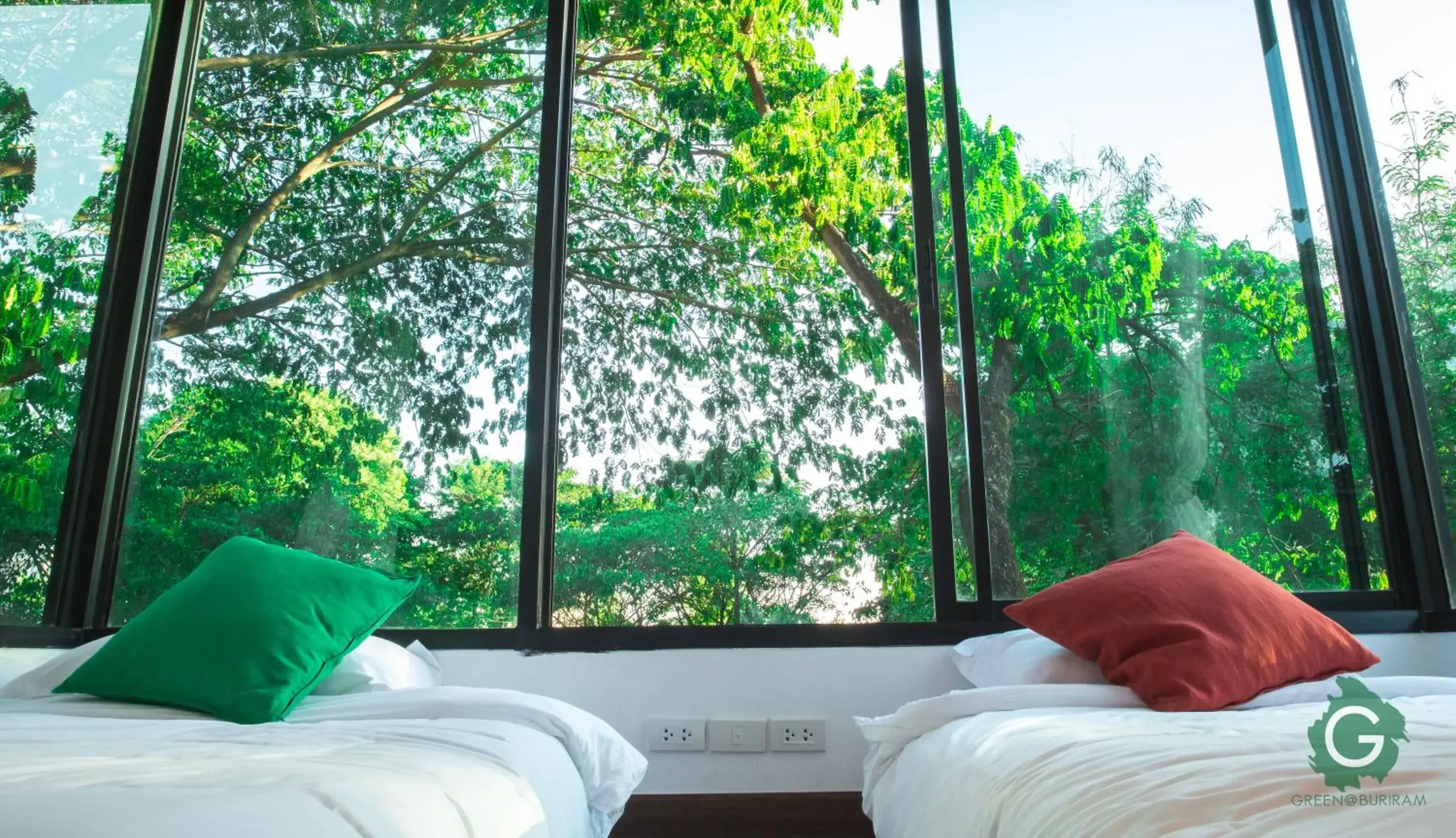 Standard Twin Room with Garden View in Green@Buriram Standard Twin Room with Garden View in Green@Buriram