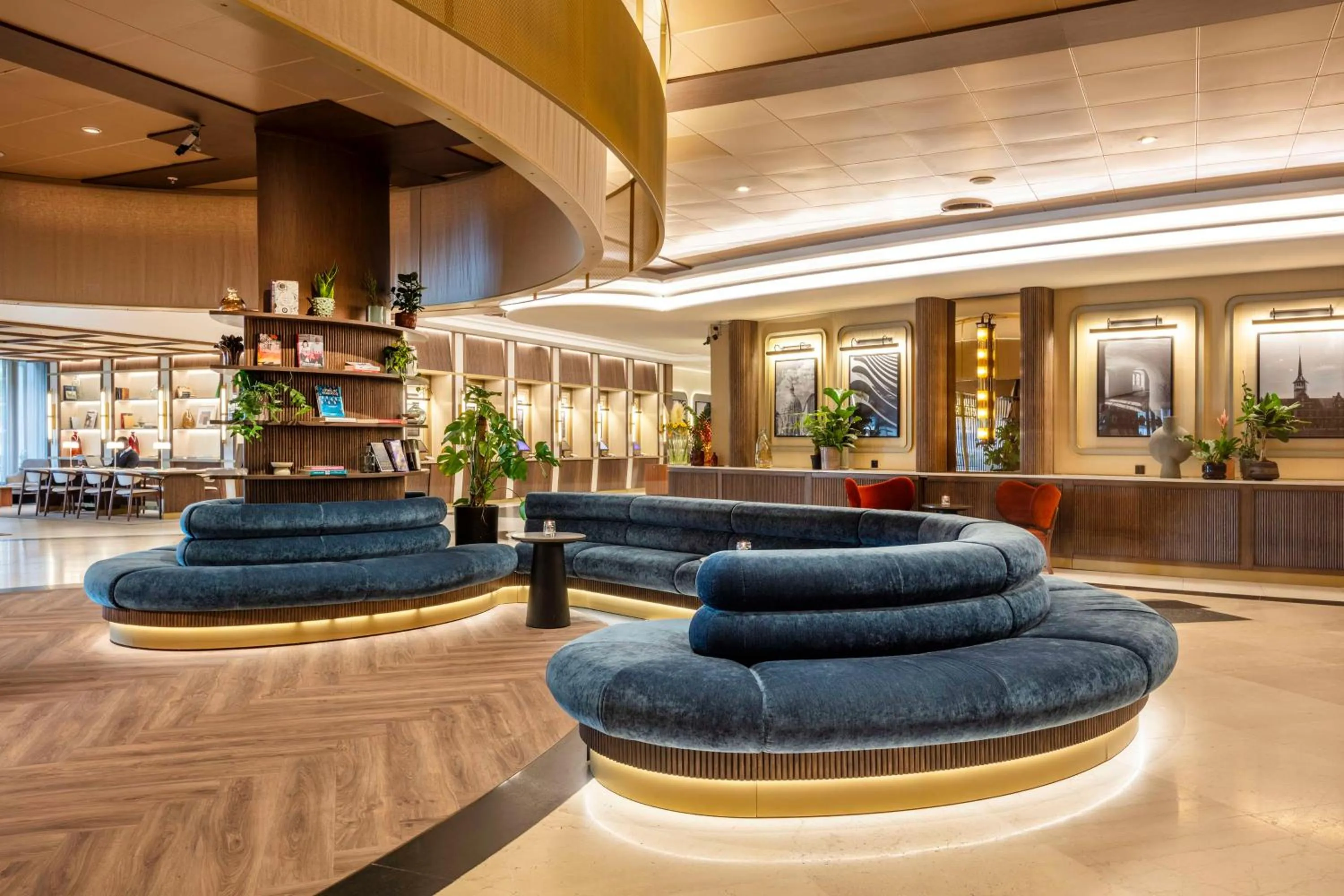 Lobby or reception in Radisson Blu Scandinavia Hotel, Copenhagen