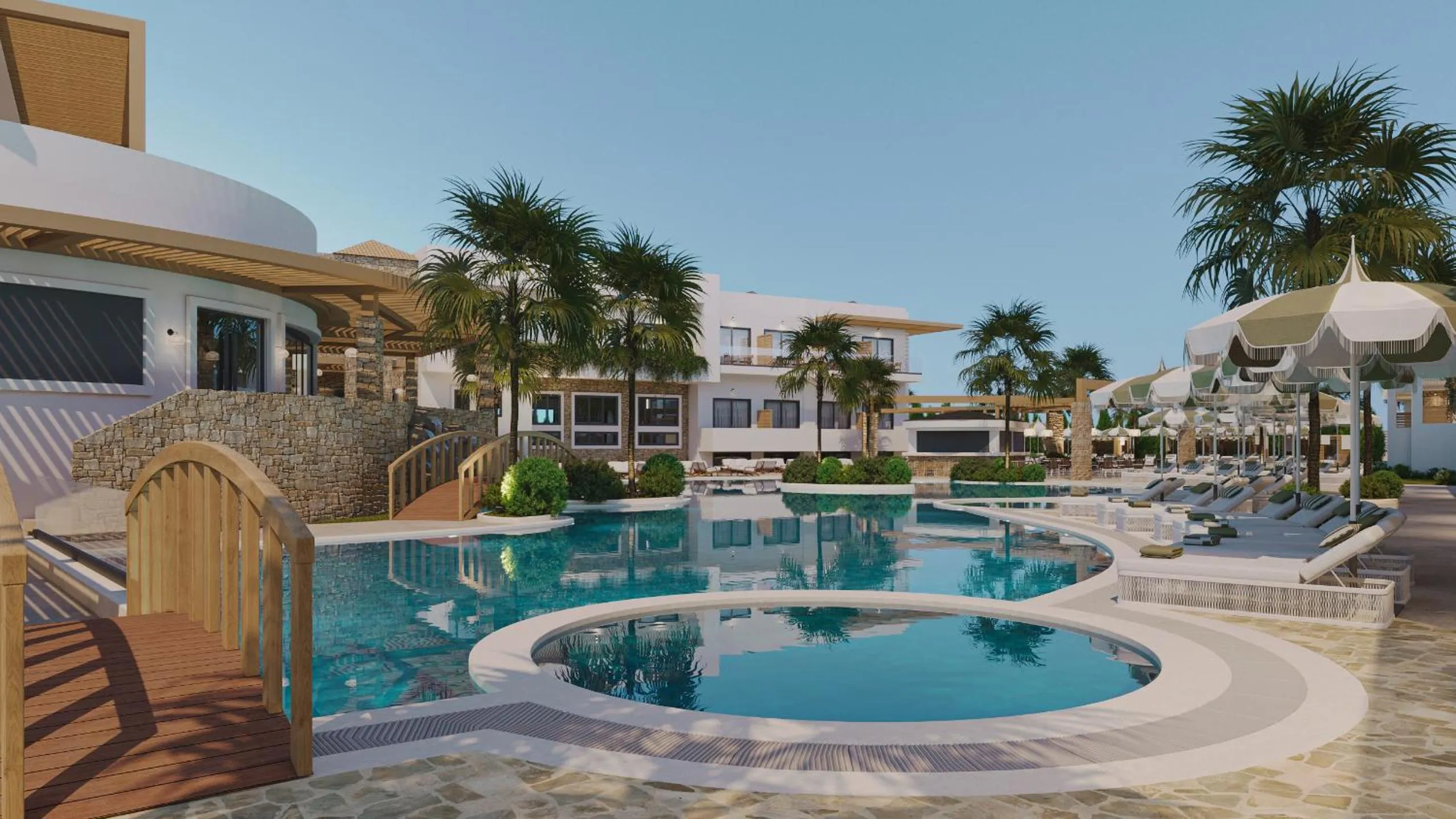 Pool view in Lesante Classic - Preferred Hotels & Resorts