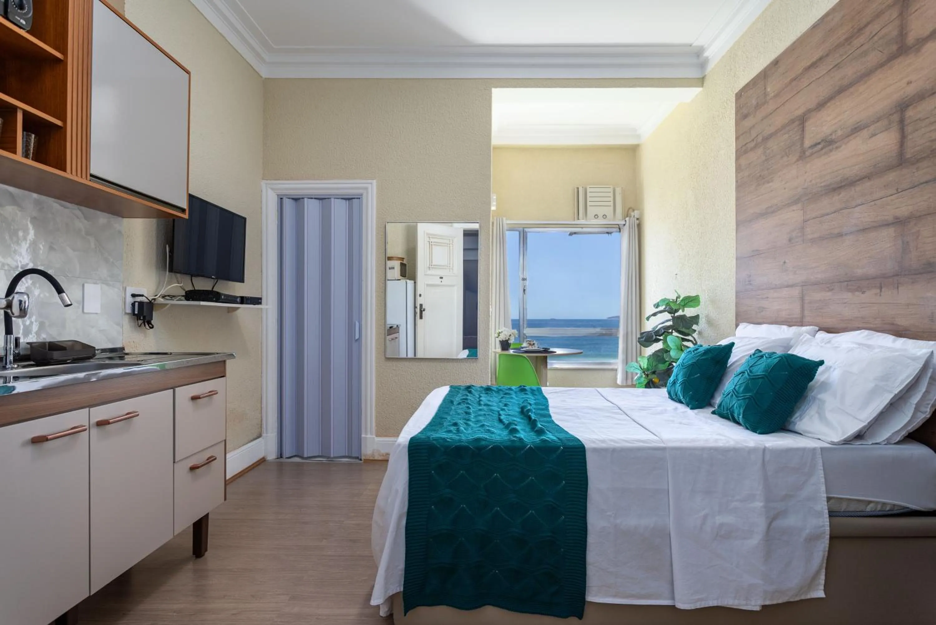 Bed in Deslumbrante vista para a Praia de Copacabana.