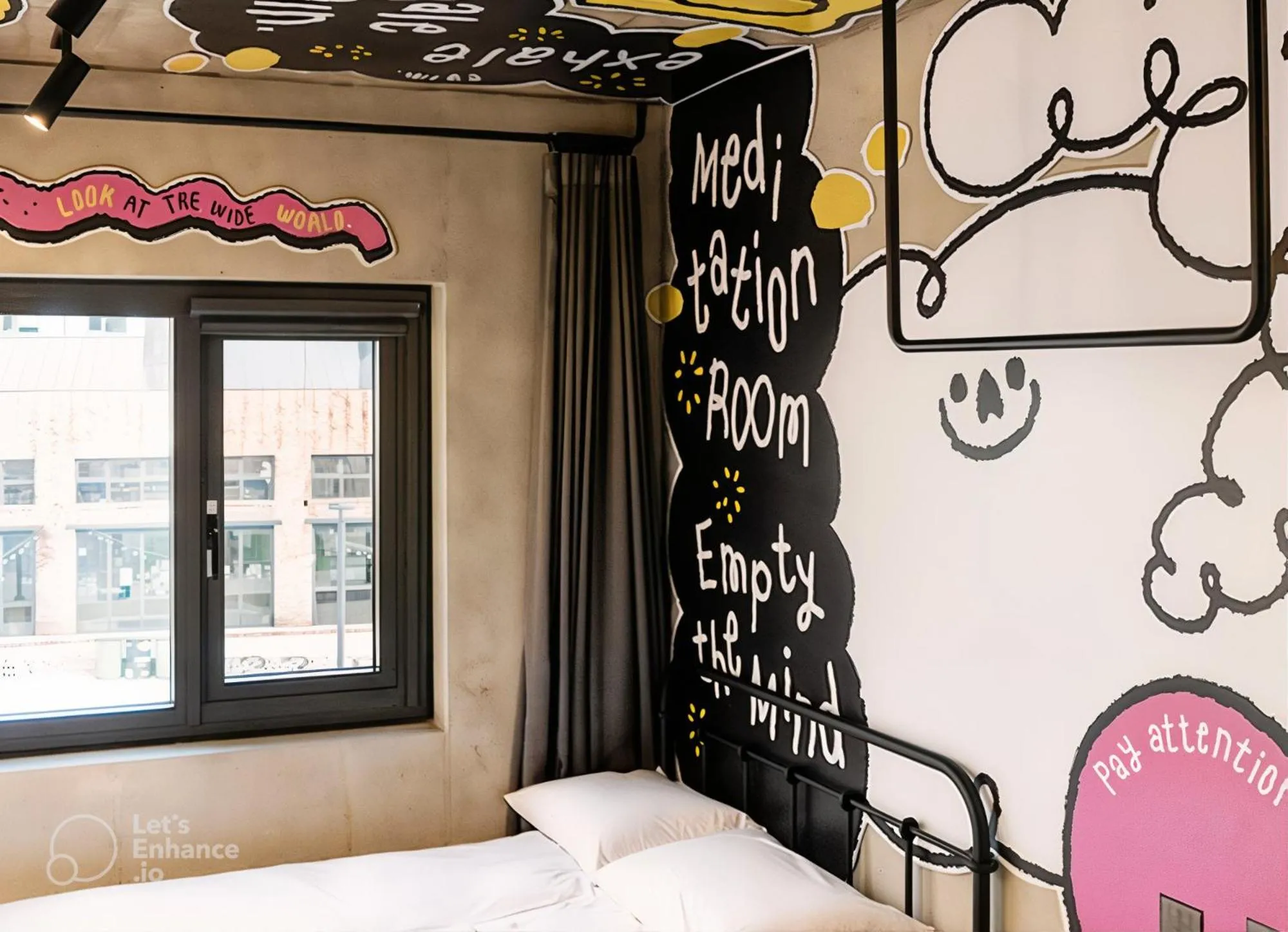 Decorative detail, Bed in Playce Camp Jeju