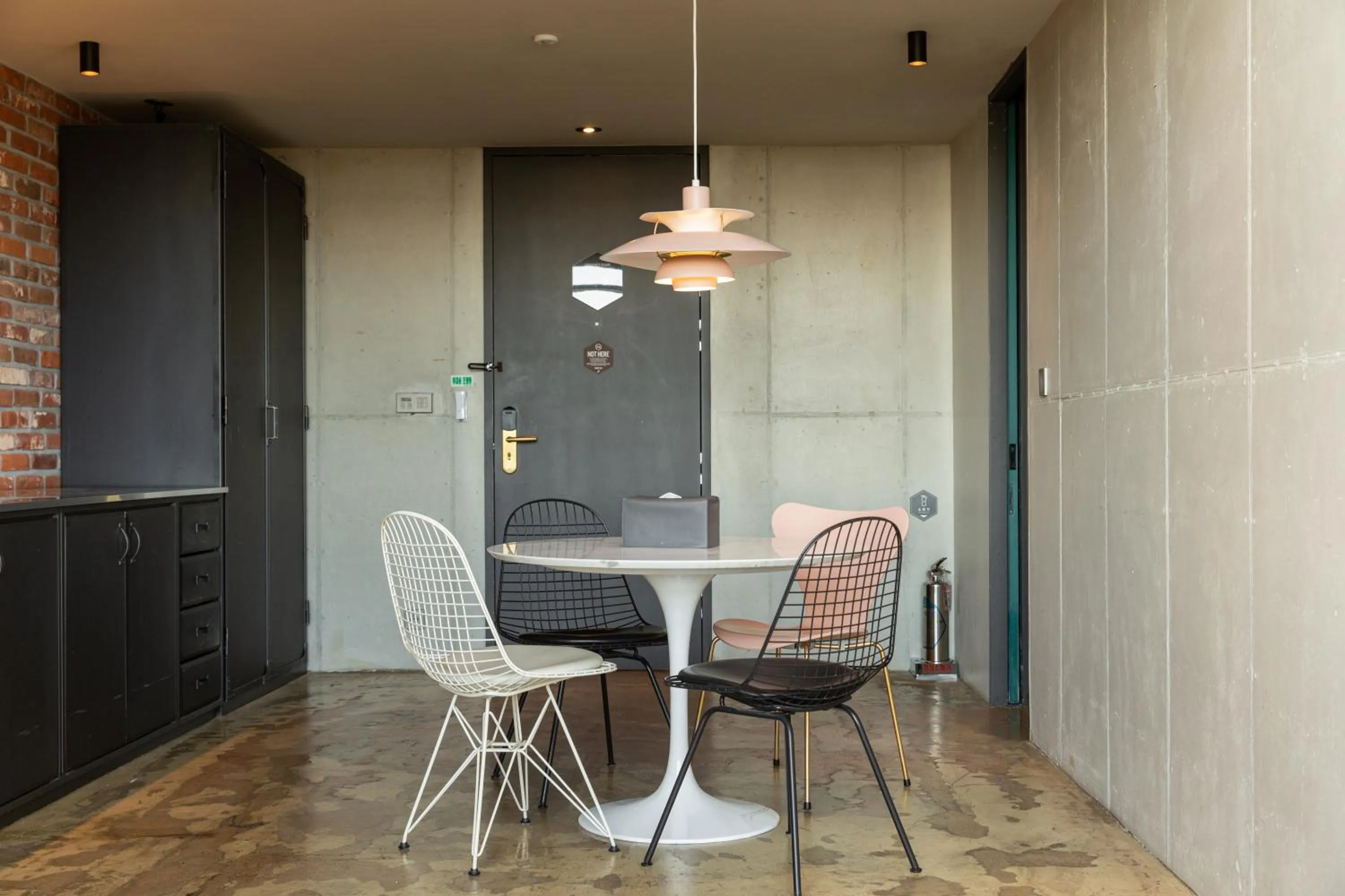 Dining area in Playce Camp Jeju