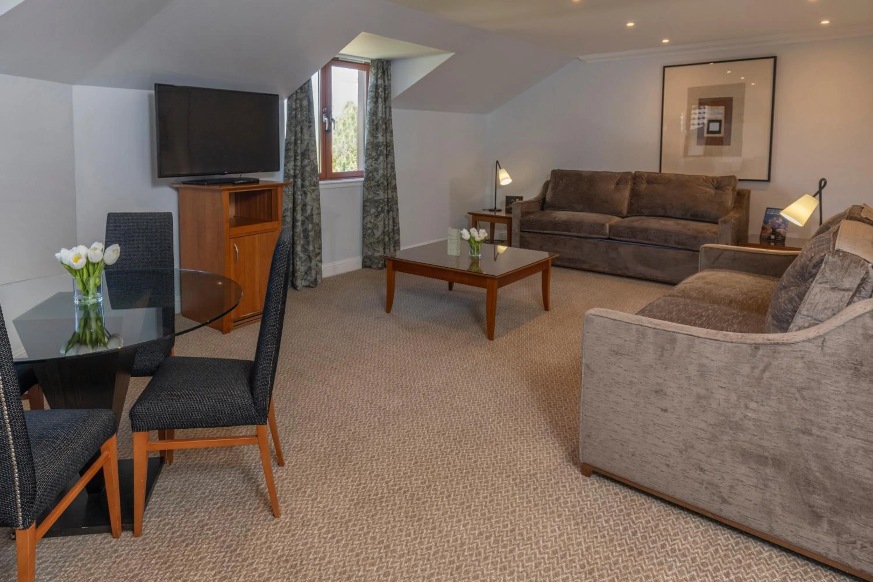 Seating area in Glasgow Westerwood Hotel, Spa & Golf Resort