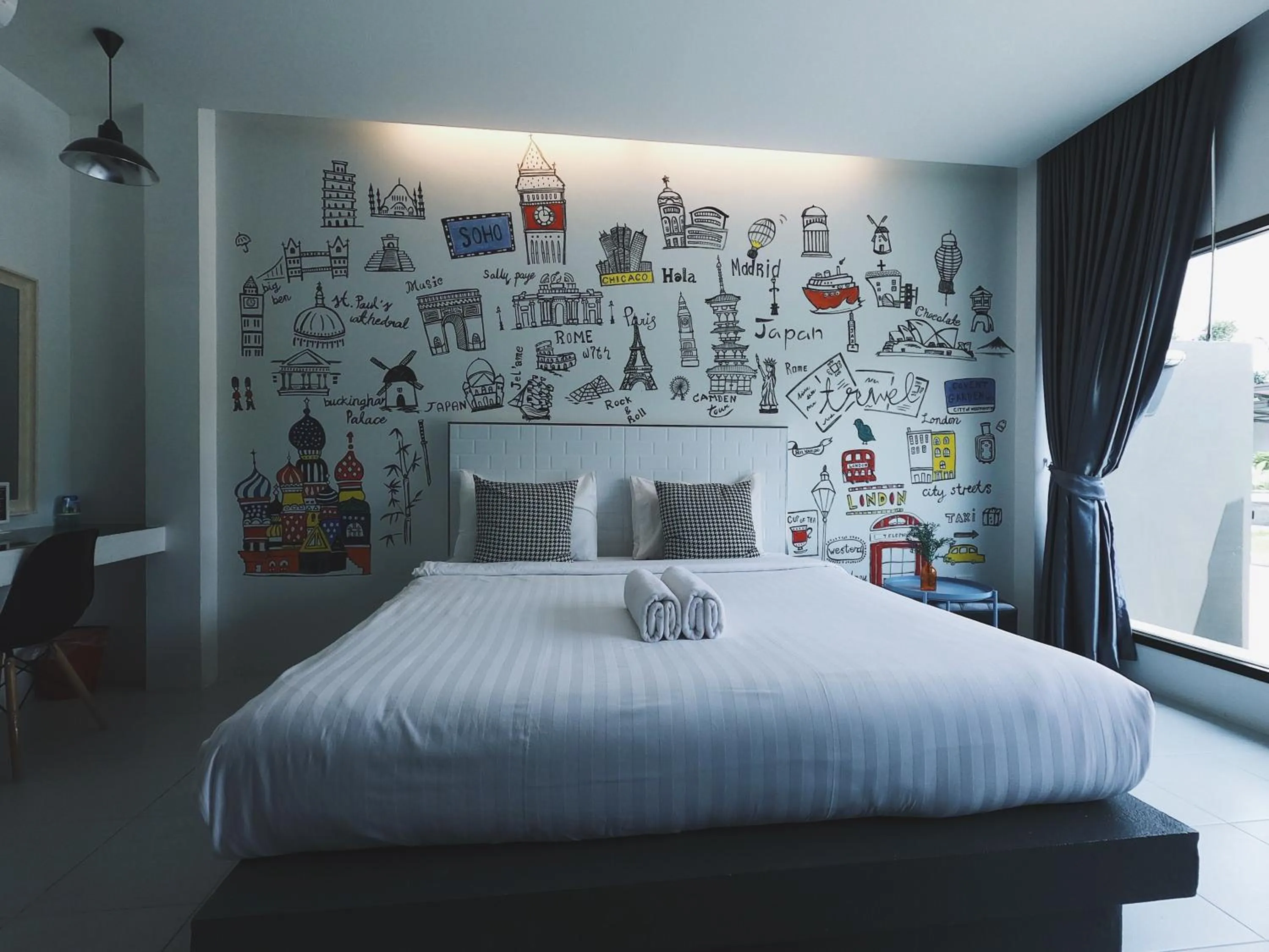 Bed in Wannachart Boutique Resort