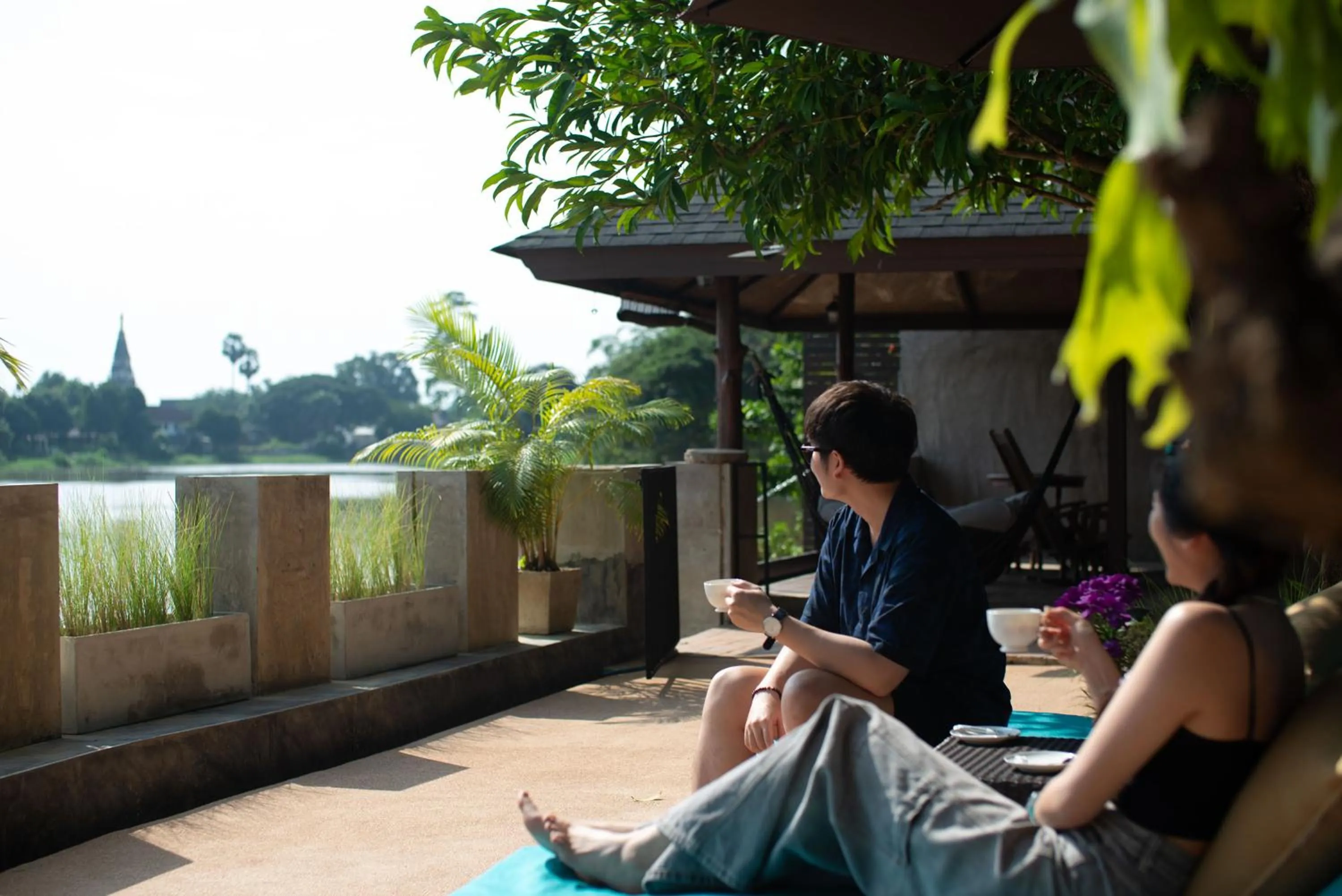 People in Tolani Riverside Villa