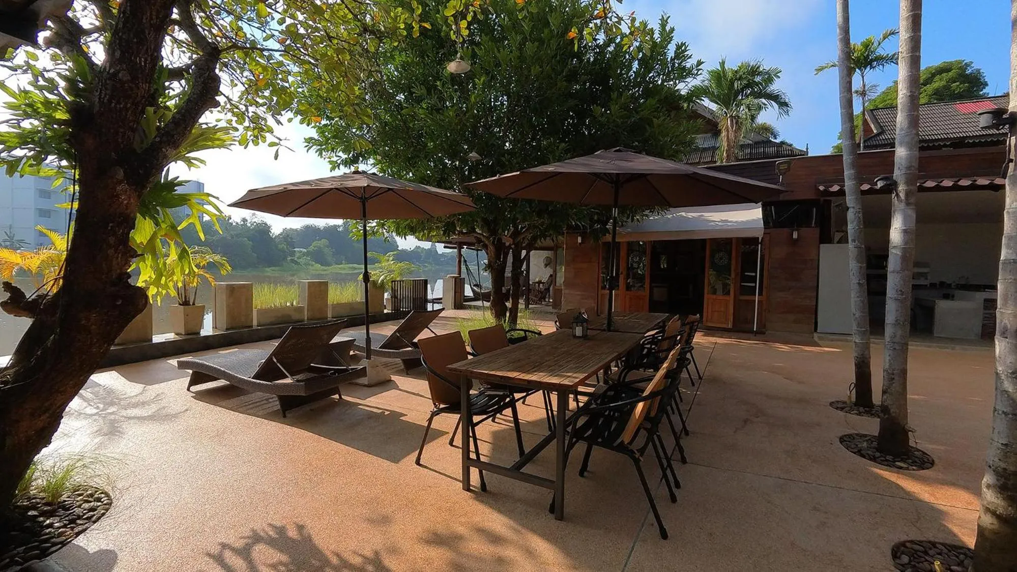 Patio in Tolani Riverside Villa