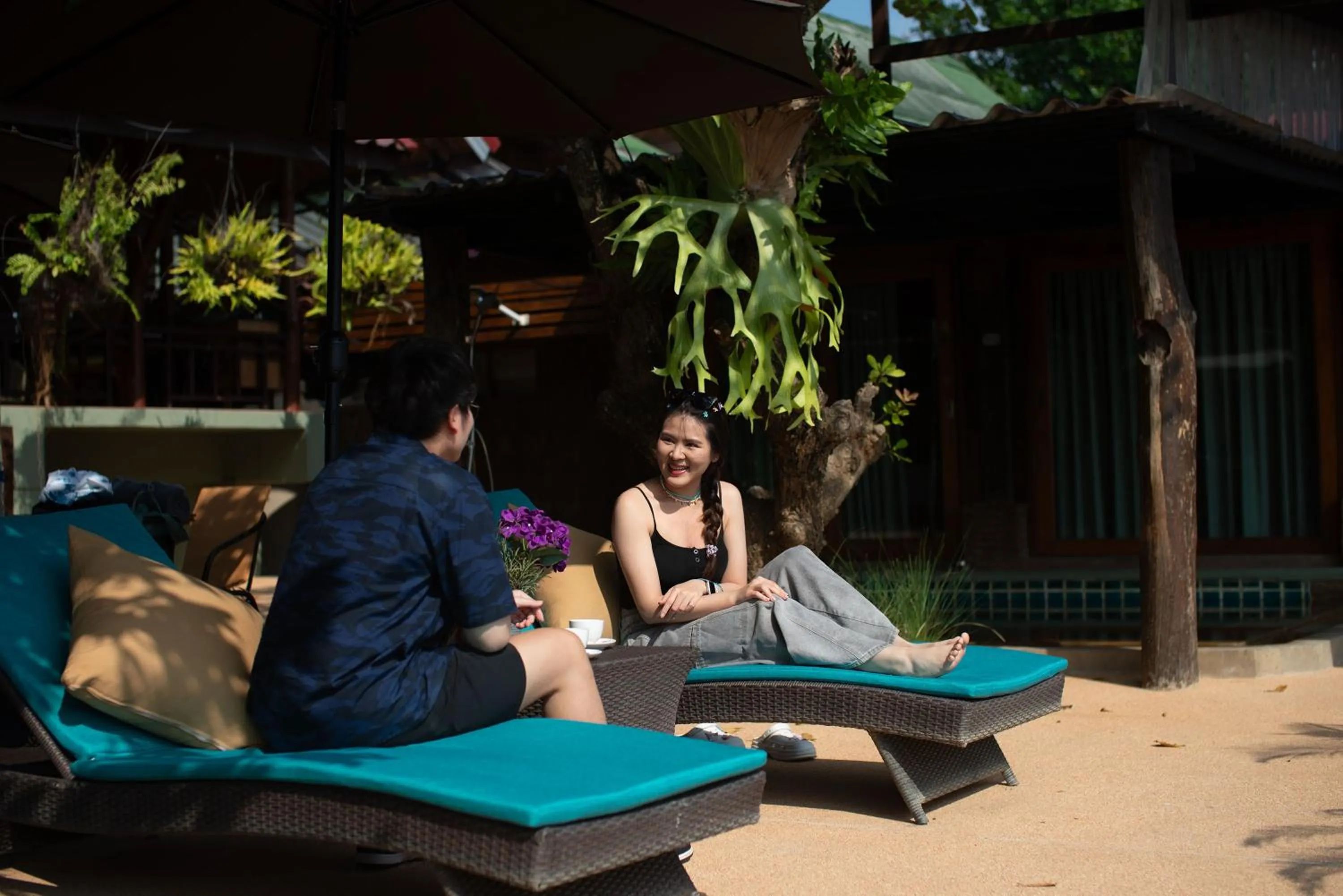 group of guests in Tolani Riverside Villa