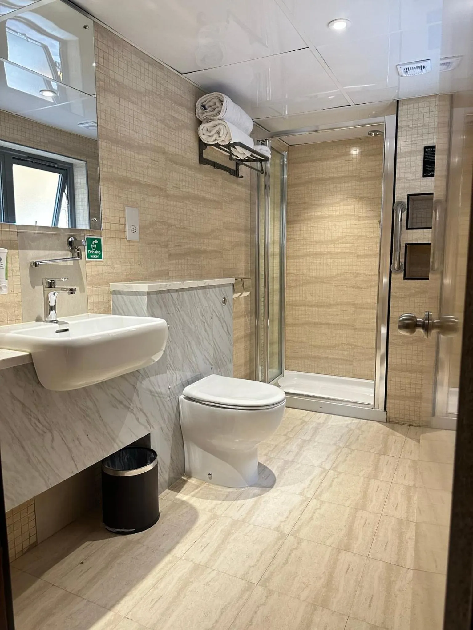 Shower in Eurotraveller Hotel- Express (Elephant & Castle)