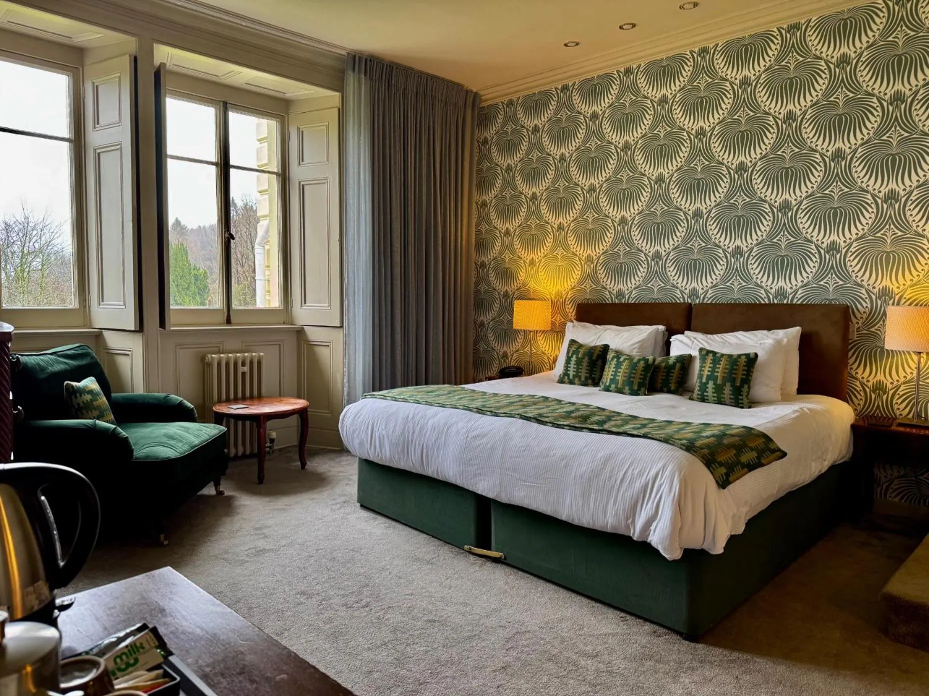 Bed in The Falcondale Country House Hotel